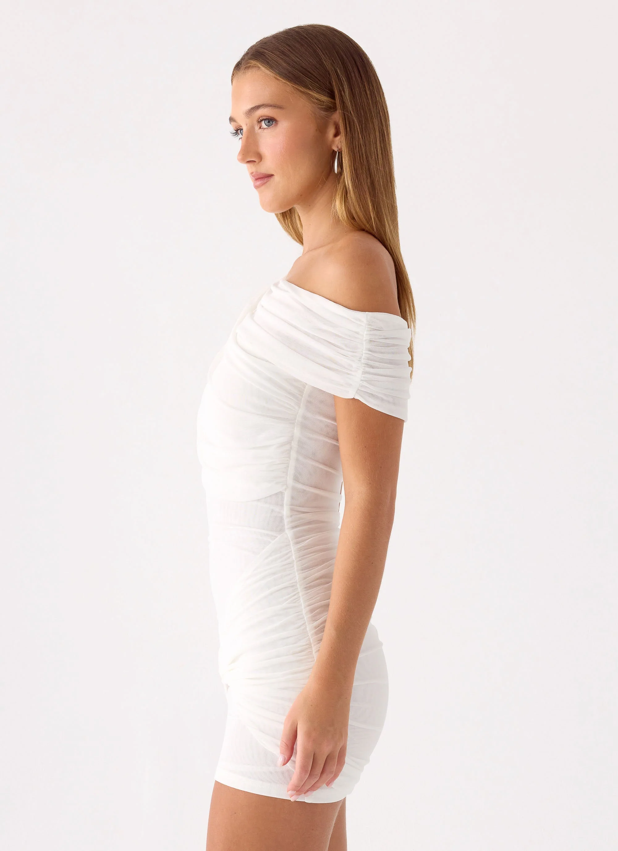 Surina Mini Dress - White - luluinthesky