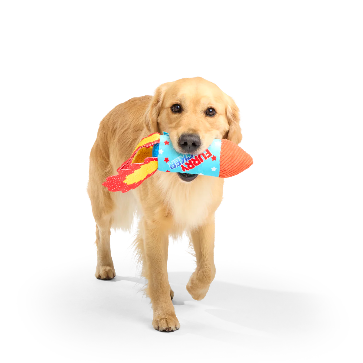 Furry Cracker Plush Tug Dog Toy