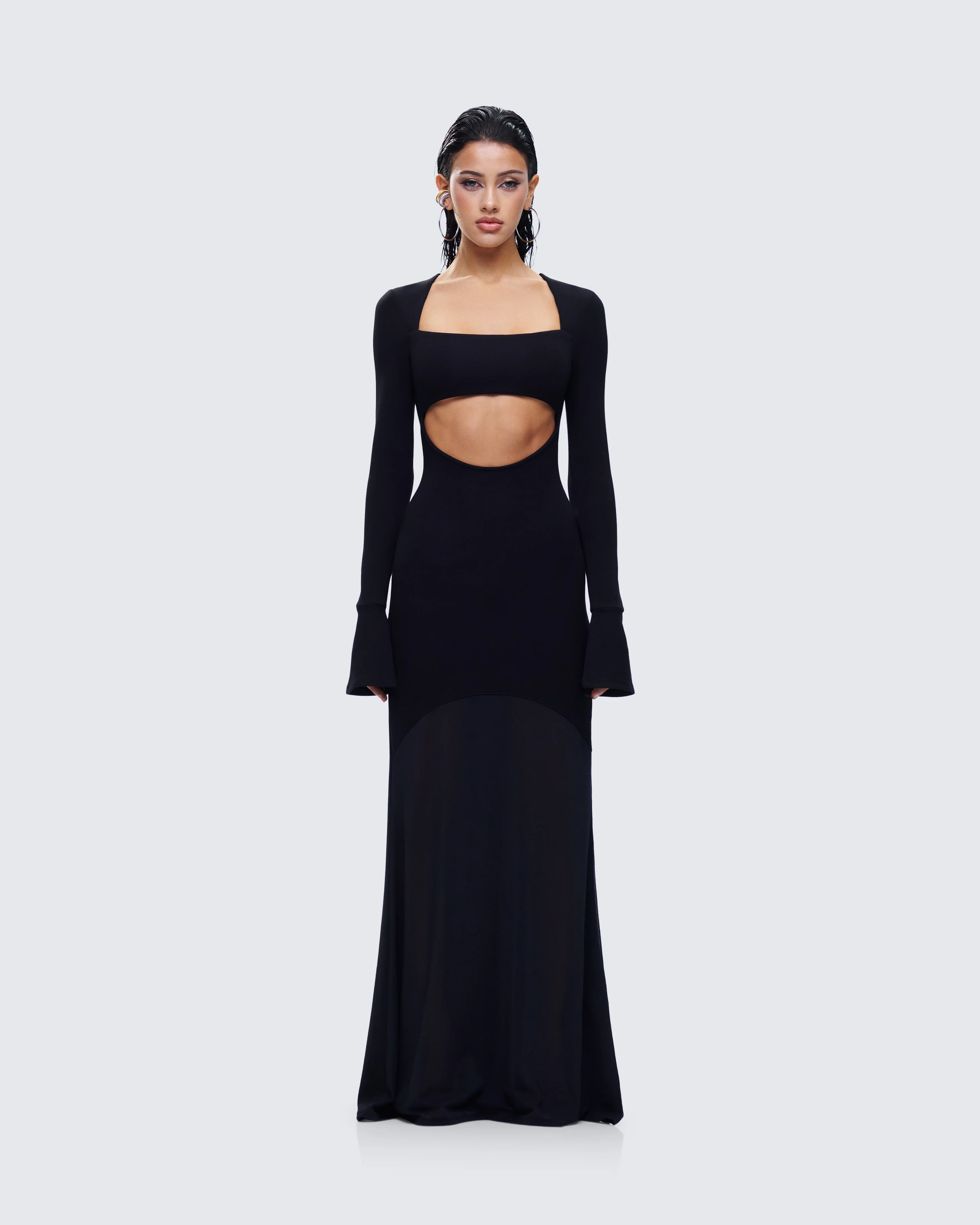 Eda Black Bandeau Maxi Dress