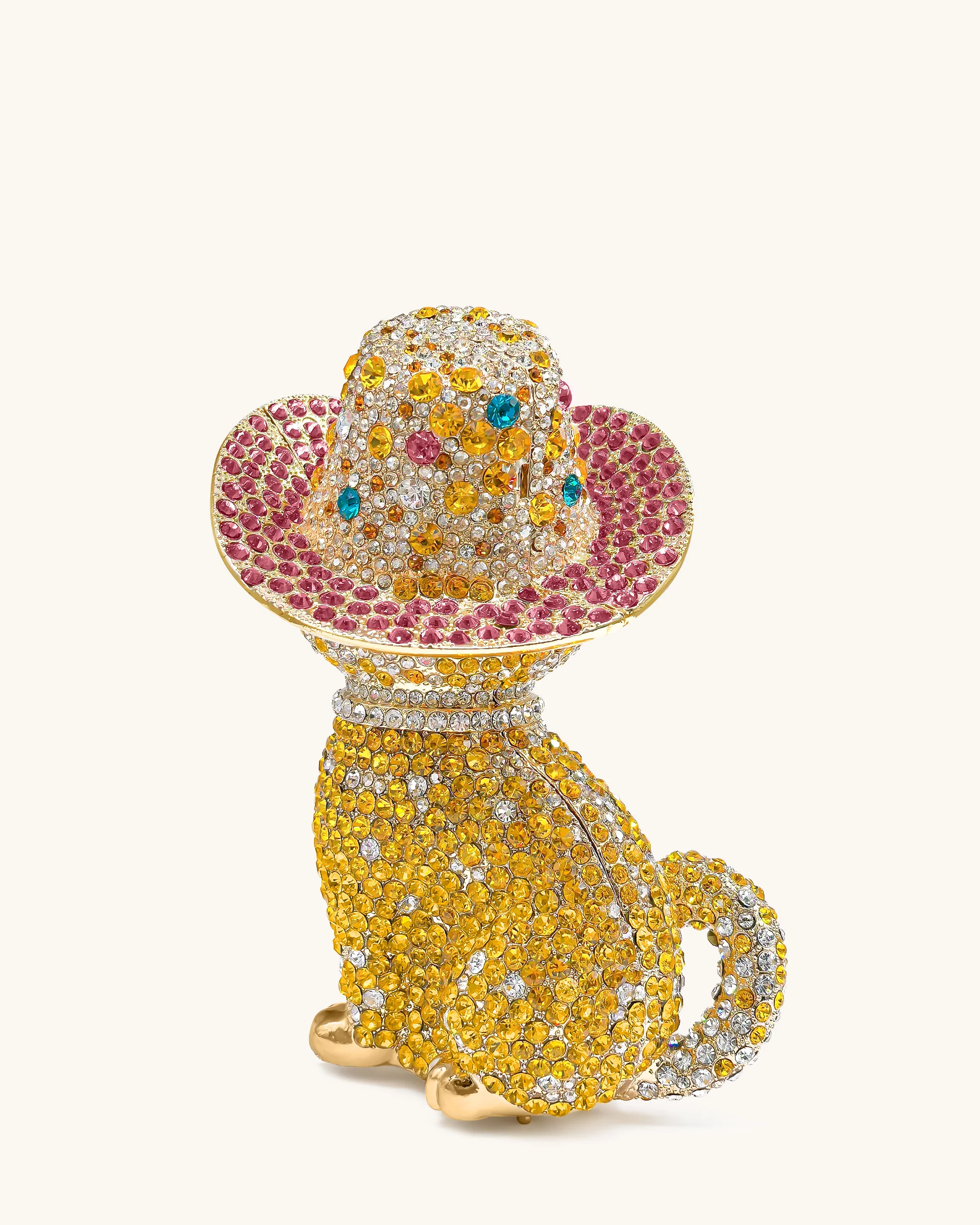 Glamorous Cat Clutch - Multicolor Gold