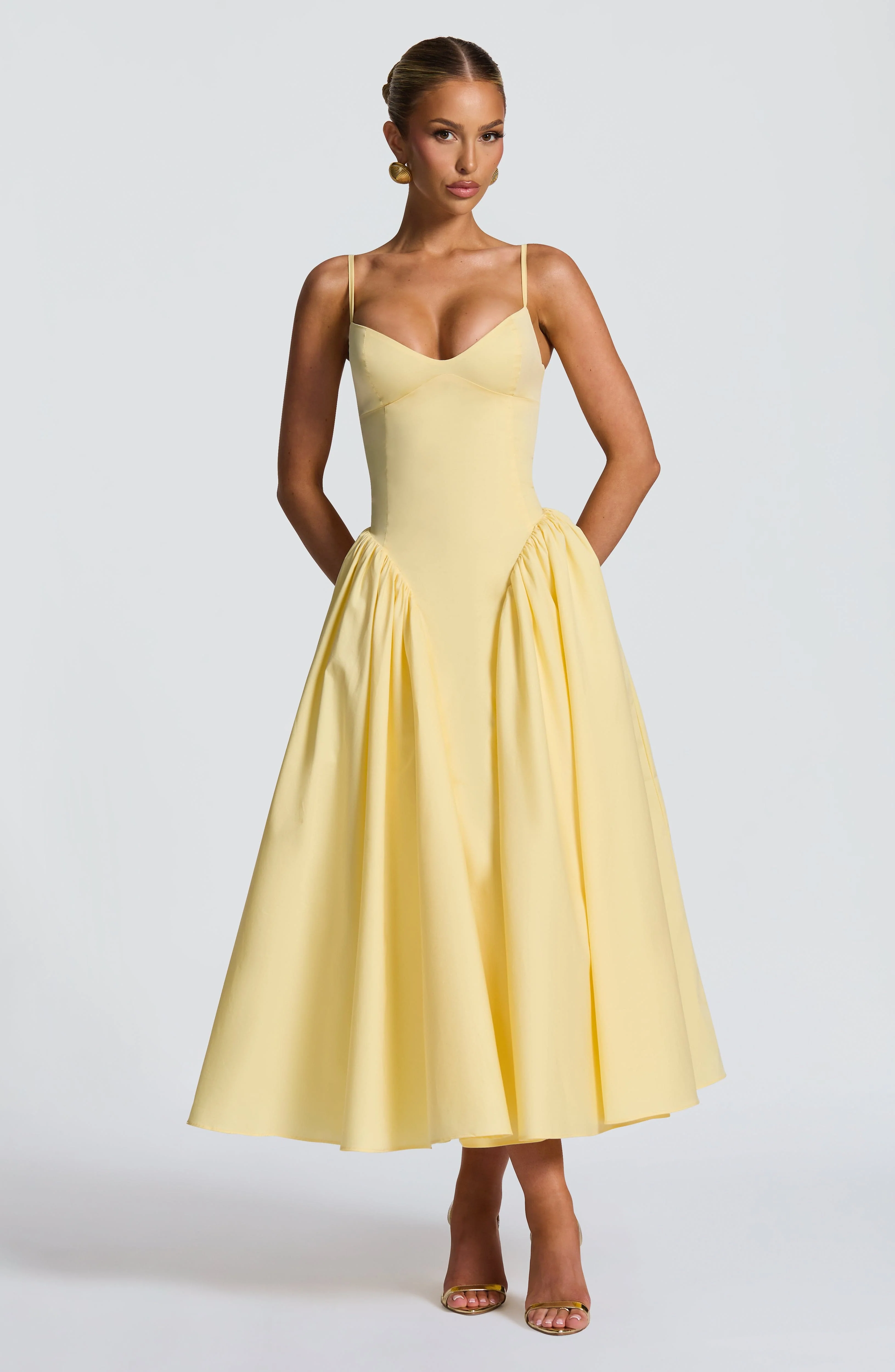 Emerson Midi Dress - Lemon