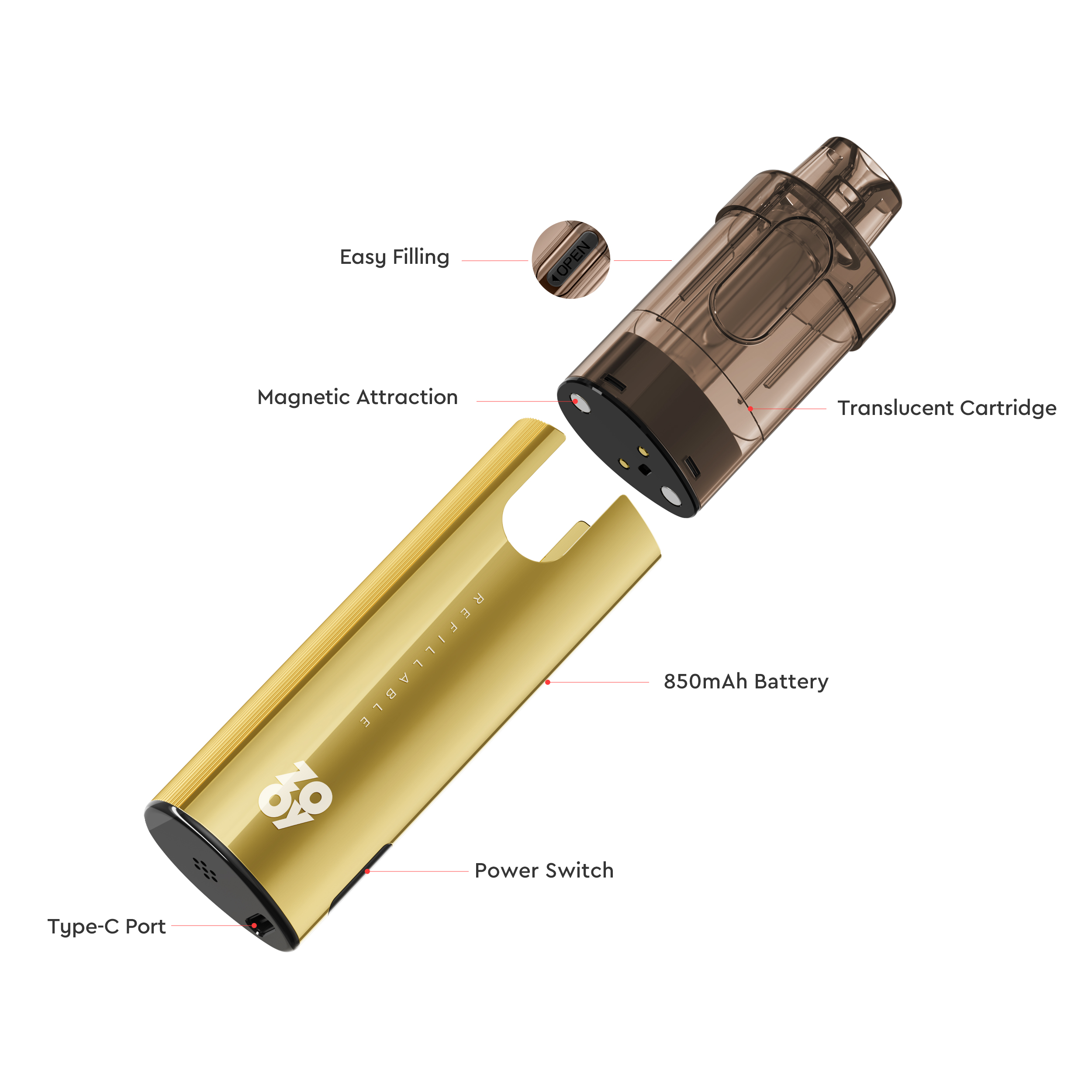 ZOOY Refillable Pod-10 ML