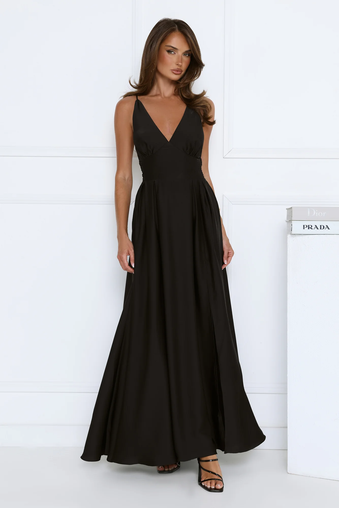 Secret Strolls Maxi Dress Black