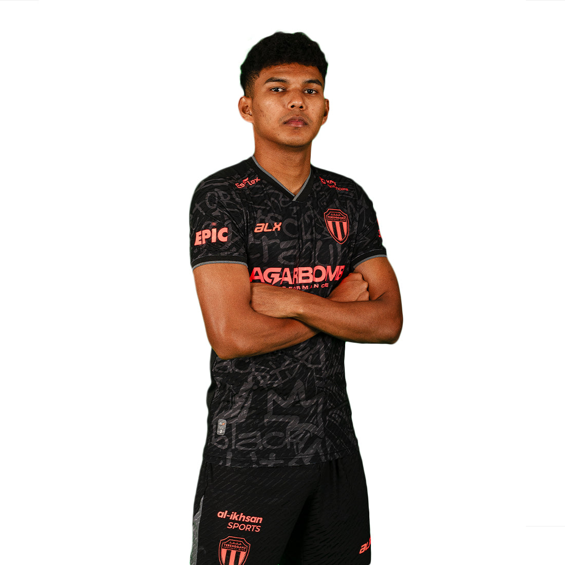 ALX Terengganu FC 2024/2025 Away Men's Authentic Jersey Black (JXMA05000301A)