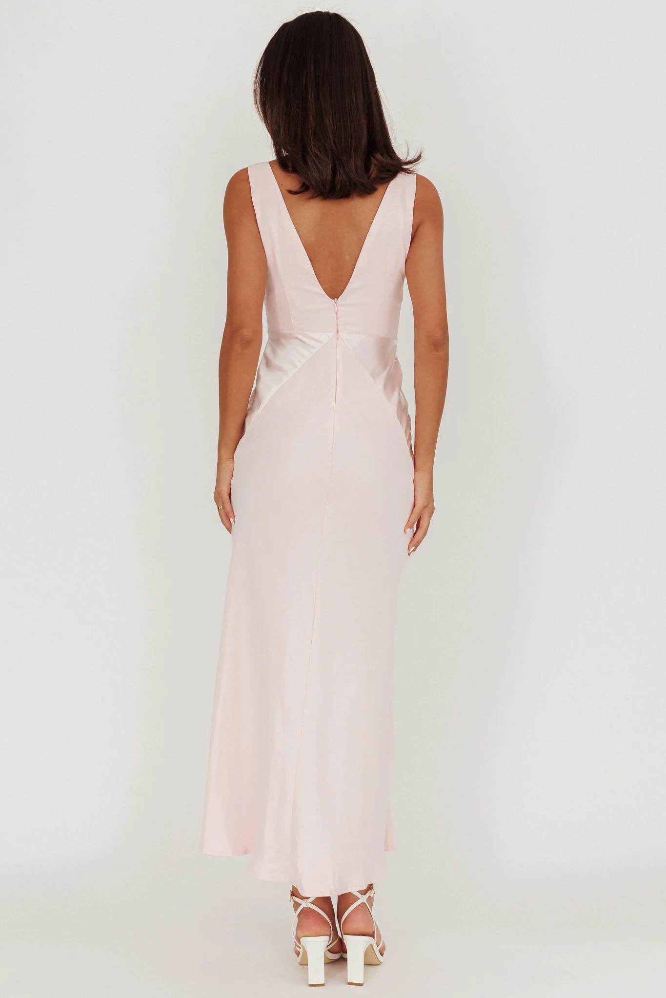 Soul Fire V-Neck Maxi Dress Blush