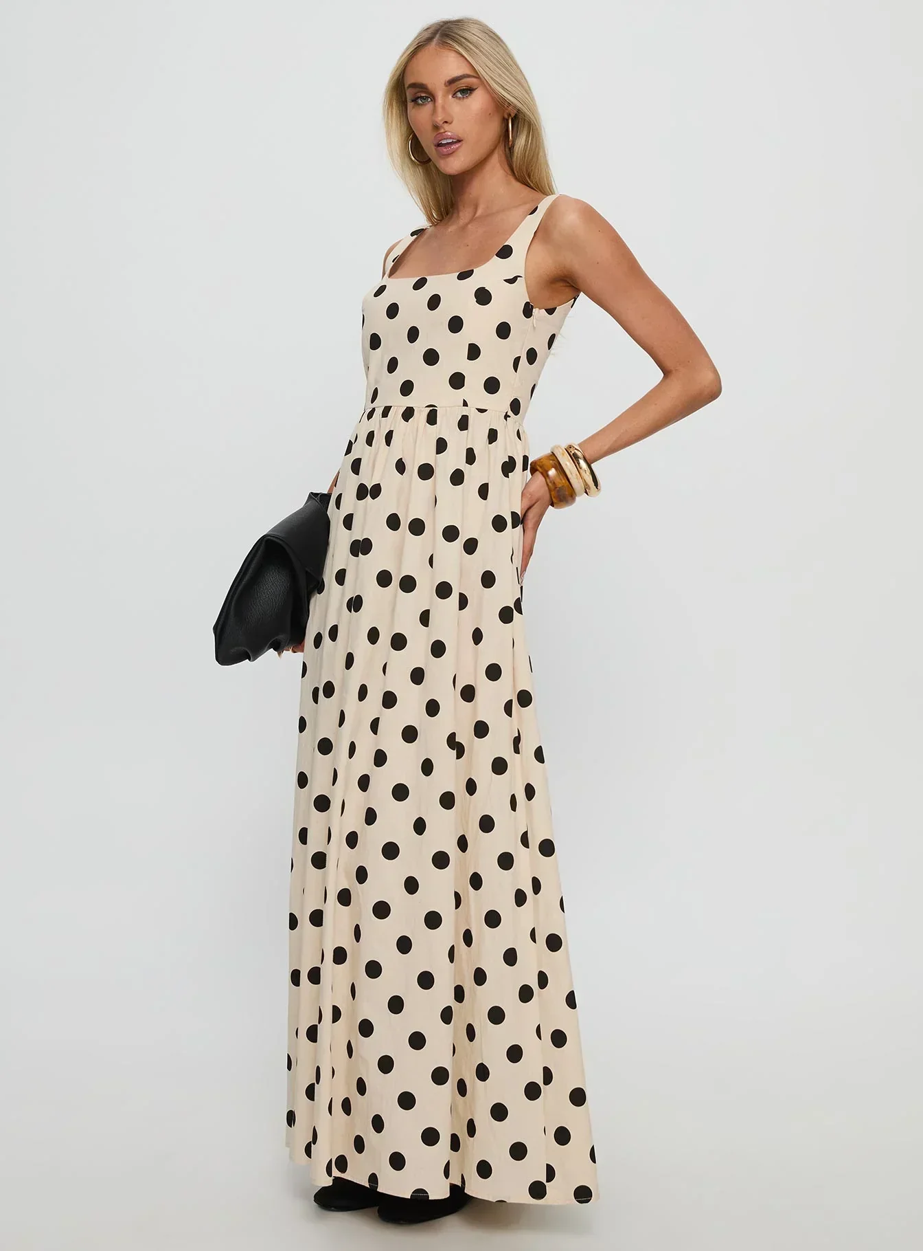 Cartmel Maxi Dress Cream / Polka Dot - luluinthesky