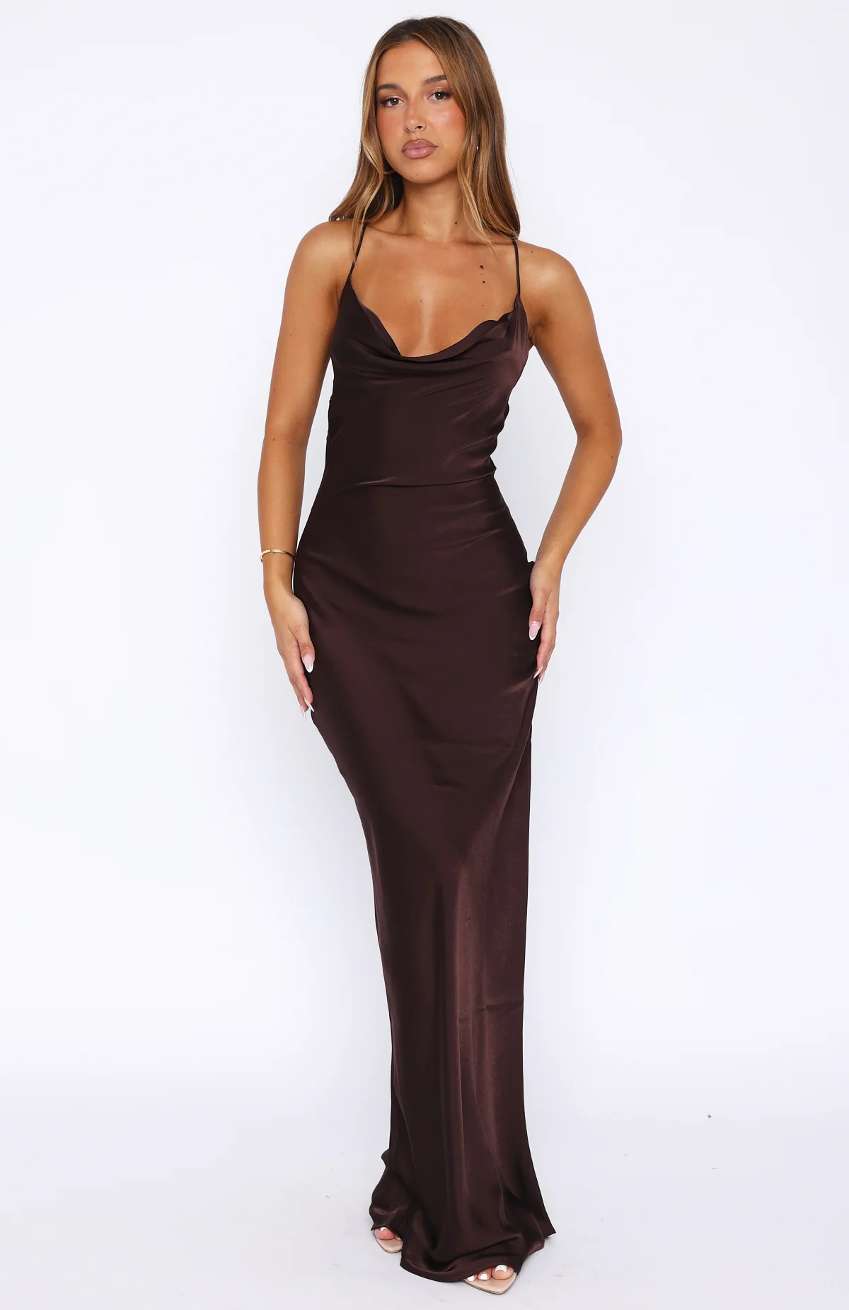 Over My Head Maxi Dress Chocolate