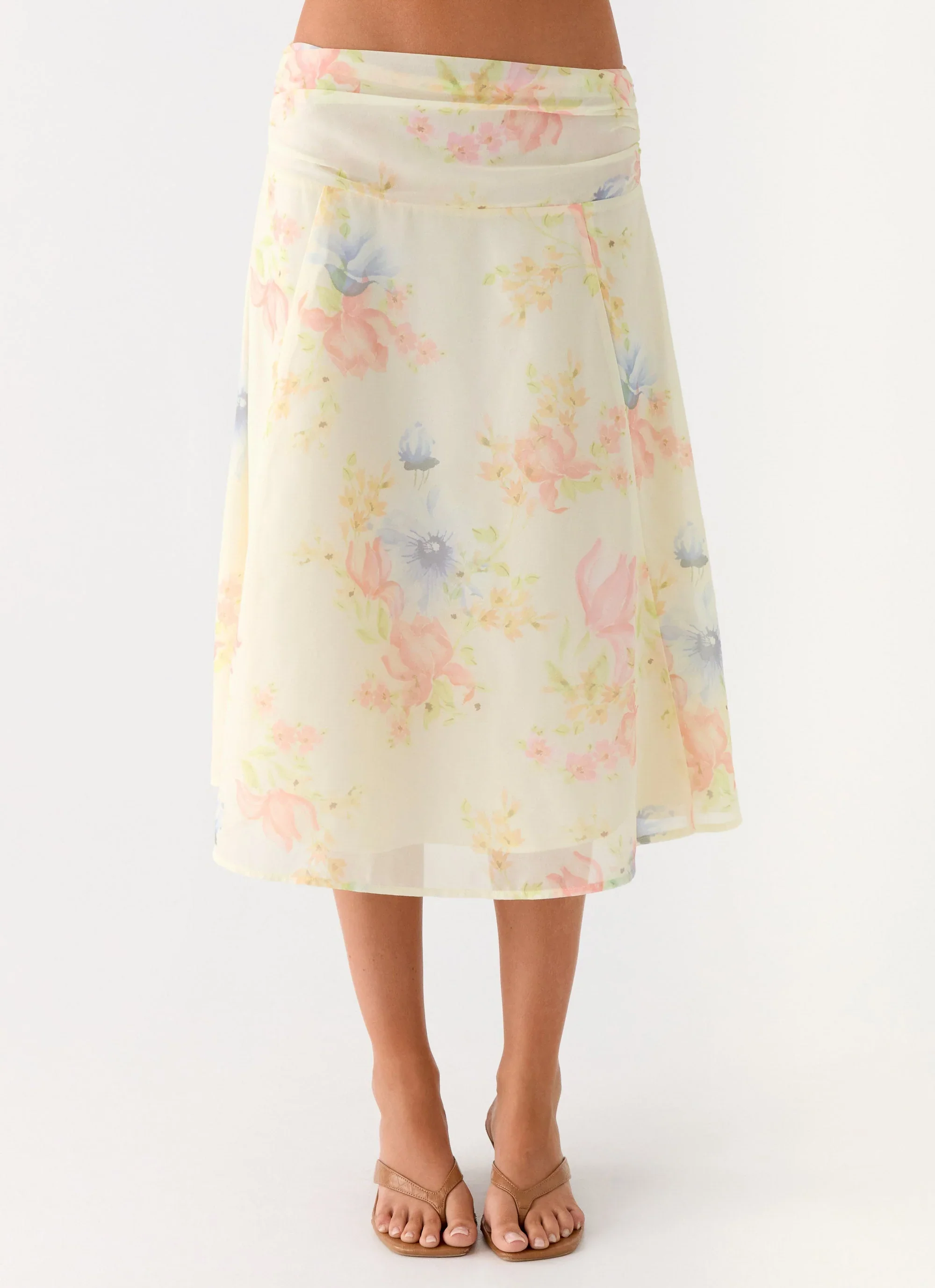 Valley Midi Skirt Spring Meadow - luluinthesky