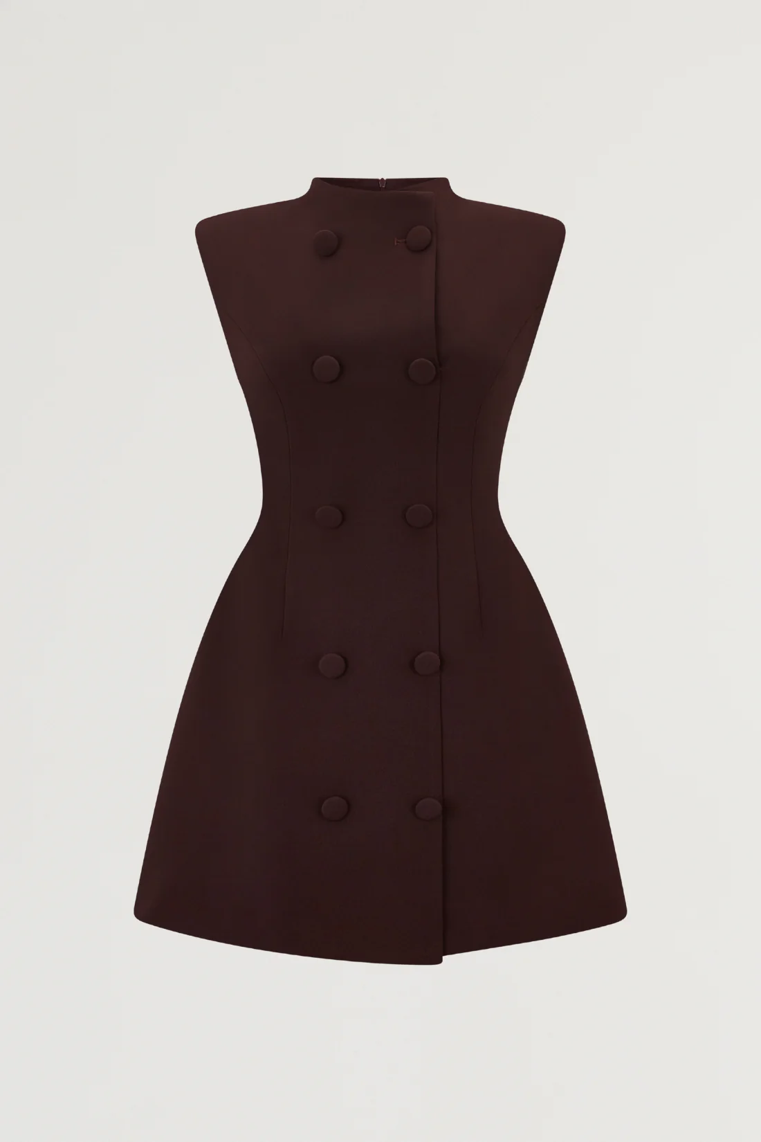 Sleeveless Button Mini Dress