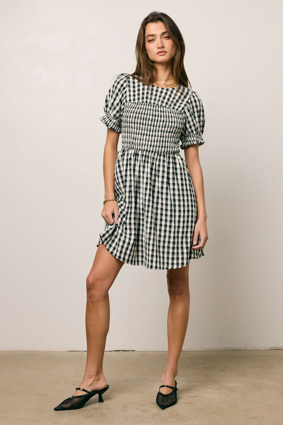 Shailee Smocked Mini Dress