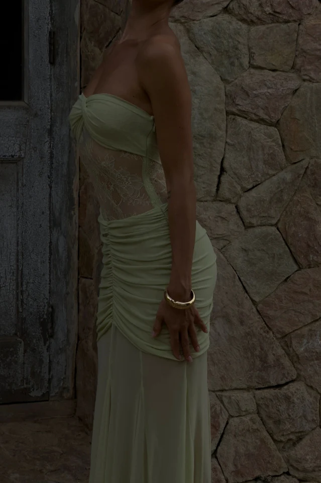 Khadijah Lace And Mesh Maxi Dress