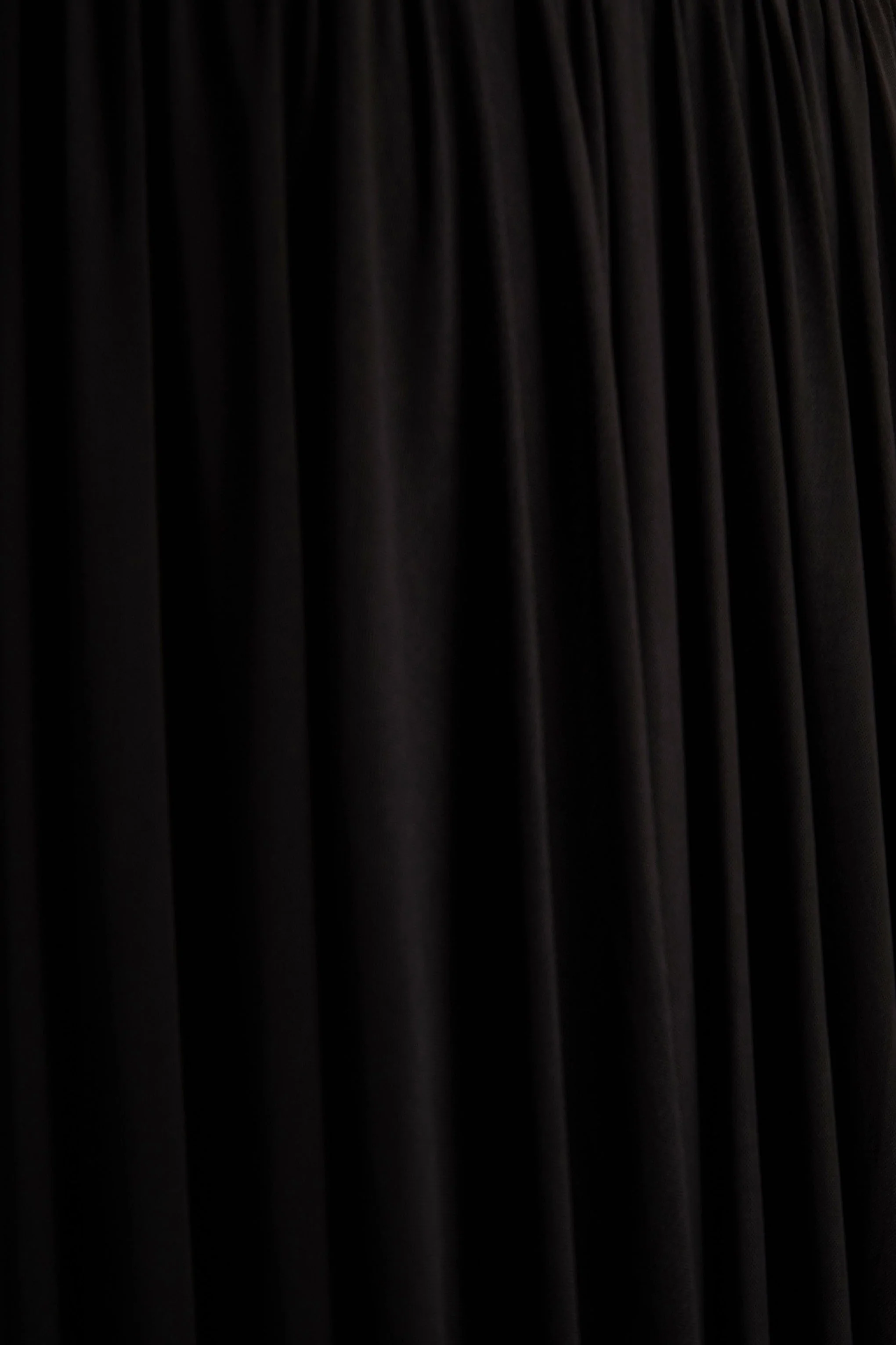 Verity | Black Cowl-Neck Maxi Dress With Sheer-Skirt