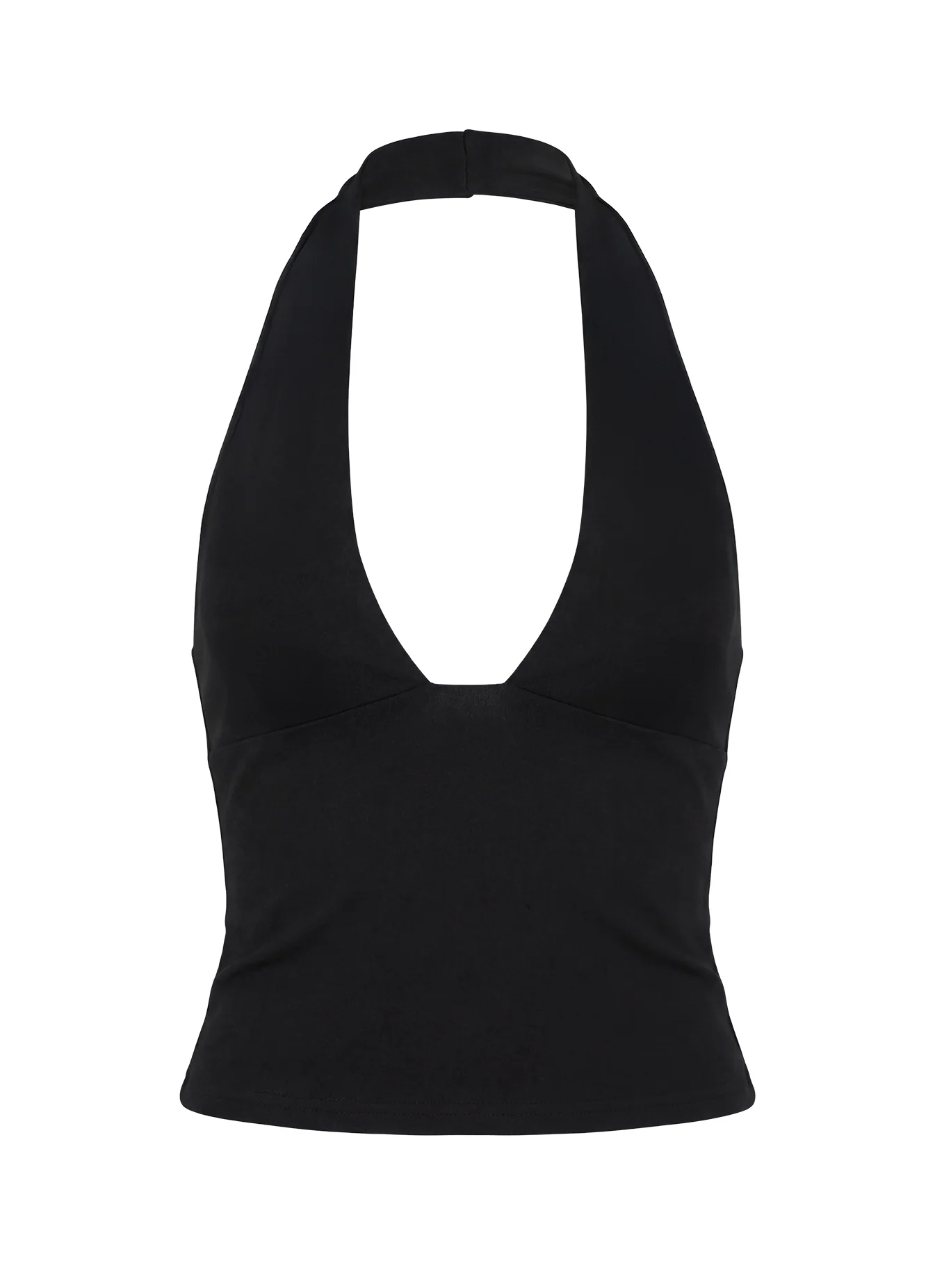 Daily Define Halter Tank Top Black