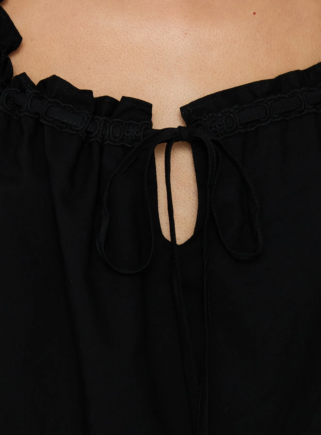Swing Babydoll Top Black
