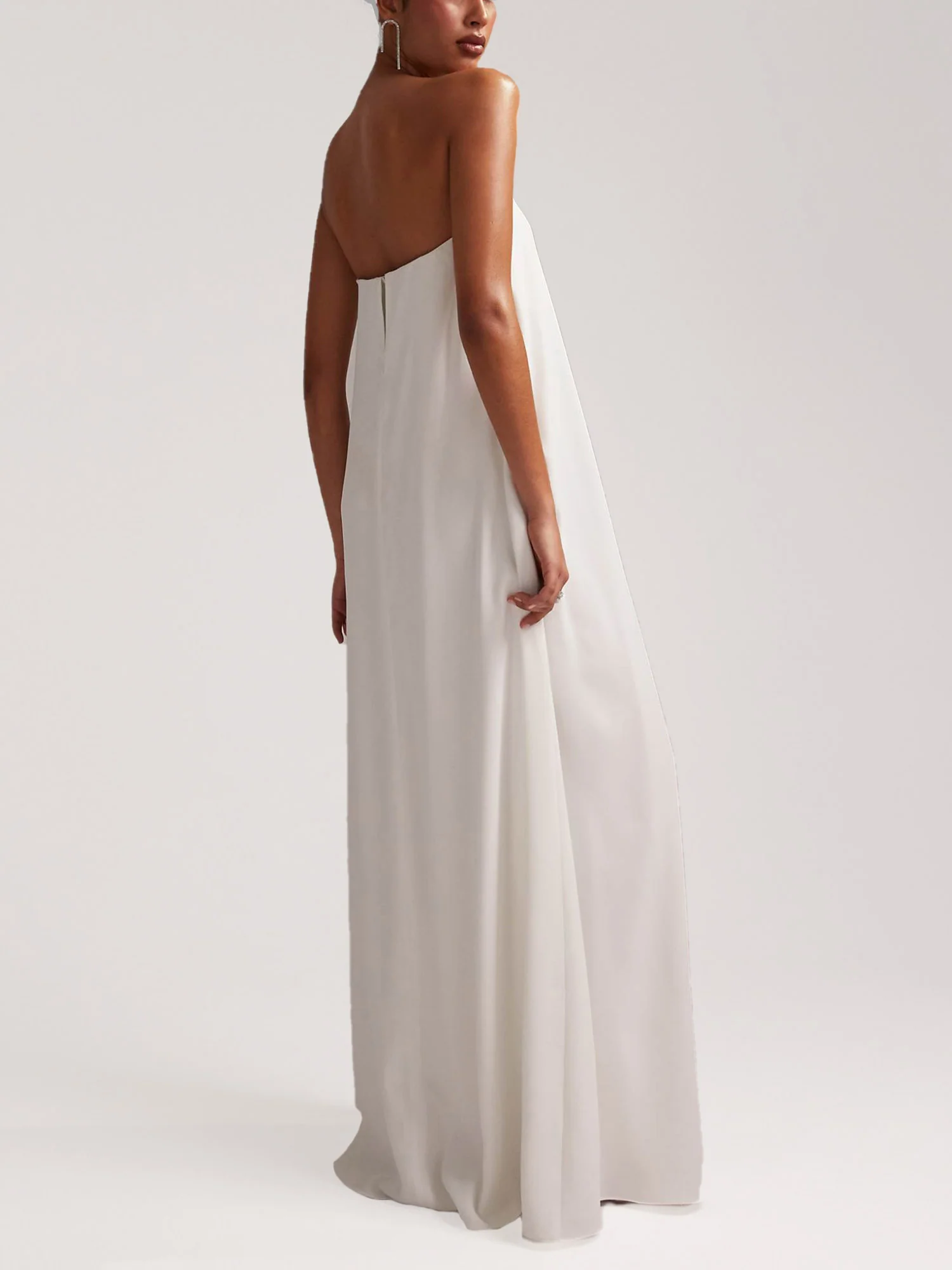 Strapless Flowing Maxi Dress