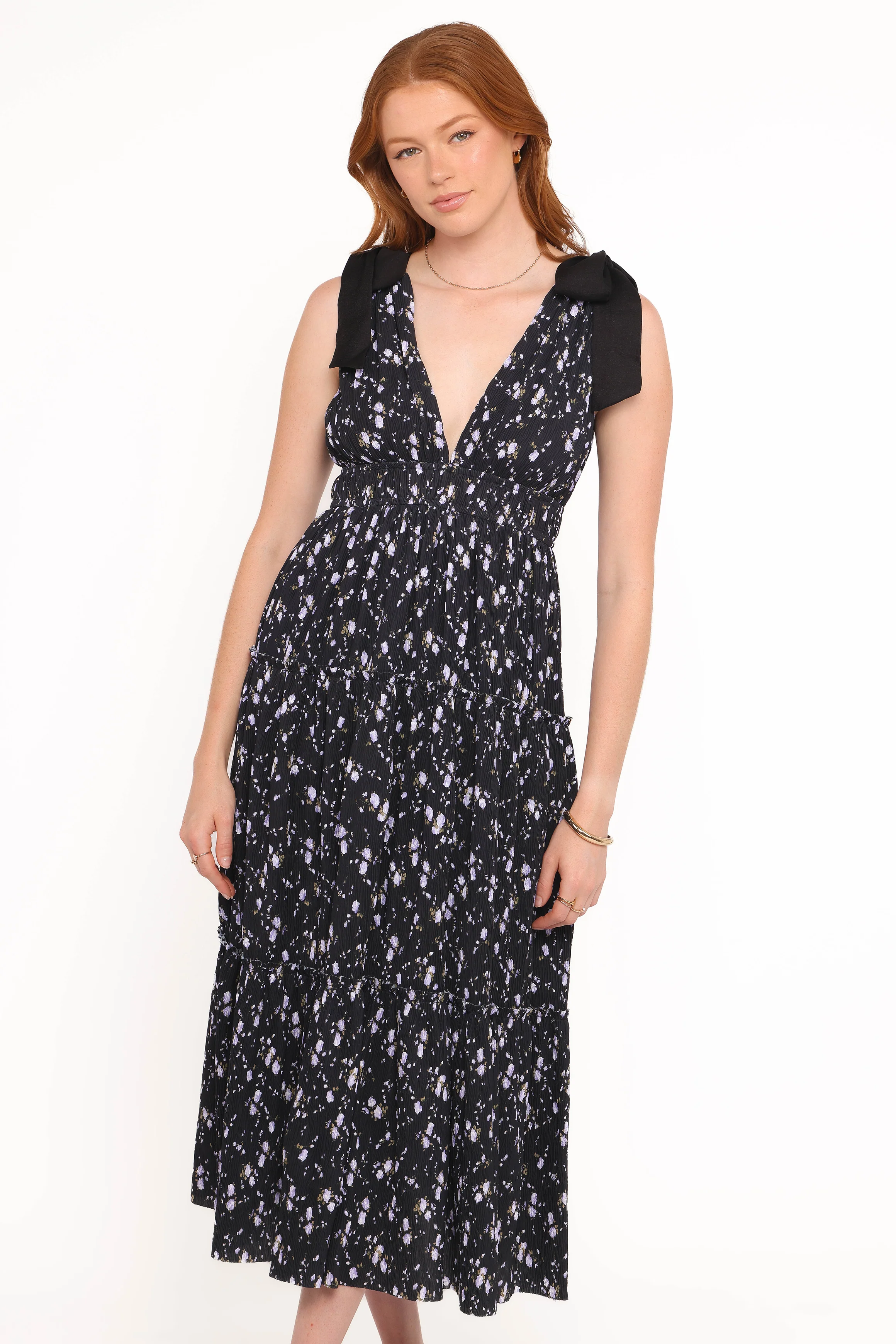 Adeline Maxi Dress - Black Floral