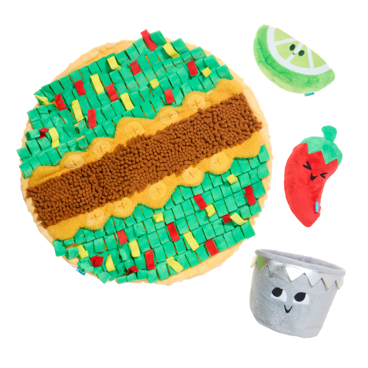 Extra-Snuffed Burrito Plush Extra-Large Multi-Part + Enrichment Dog Toy