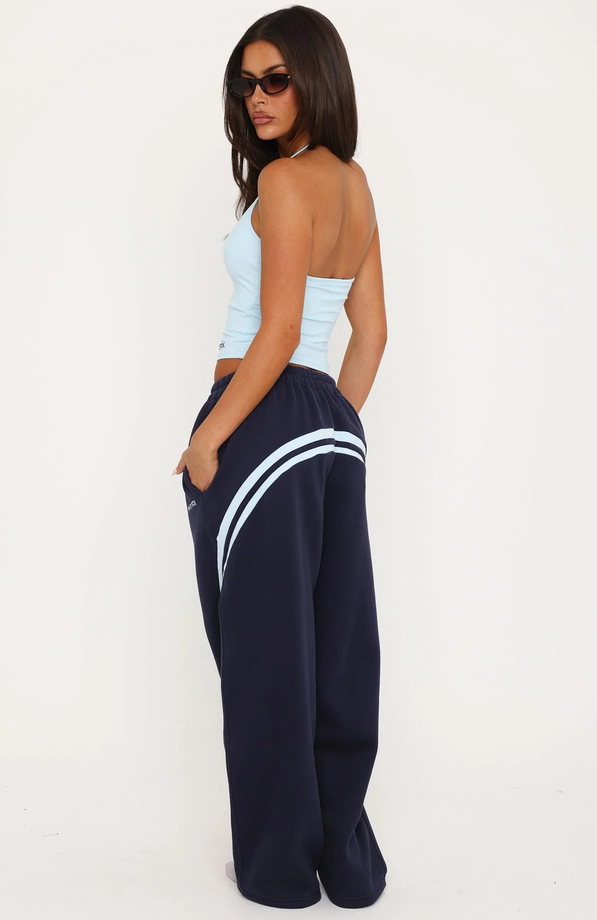 We Both Know Barrel Leg Sweatpants Navy