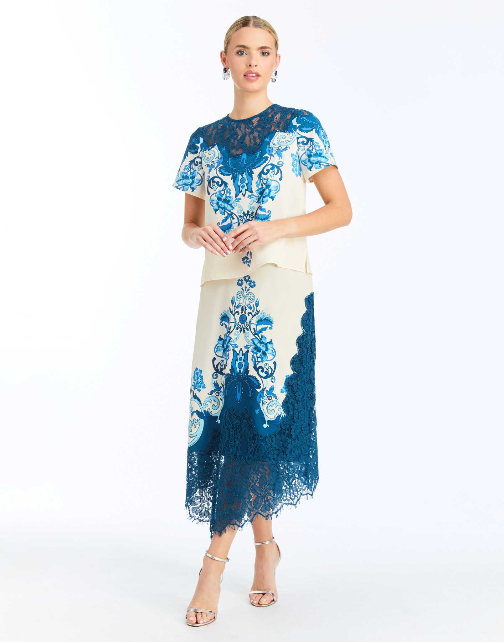 Gracie Lace Midi Skirt