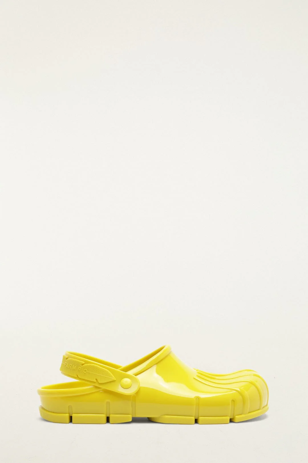 Yellow Monstera Slingback Rain Clog