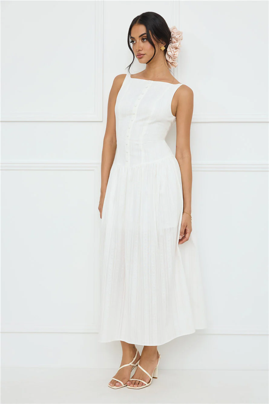 Serene Nights Maxi Dress White