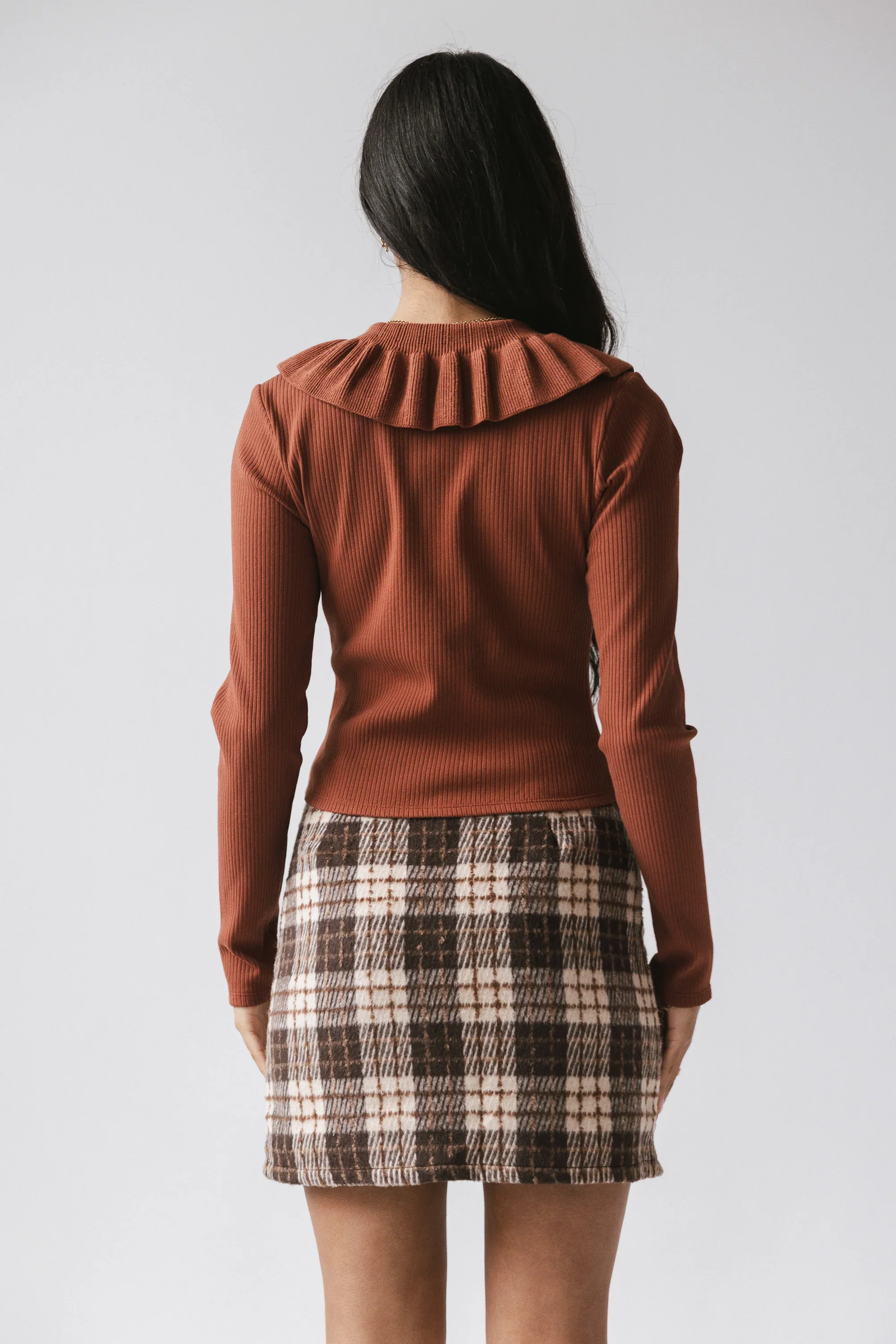 Gen Collared Top in Rust