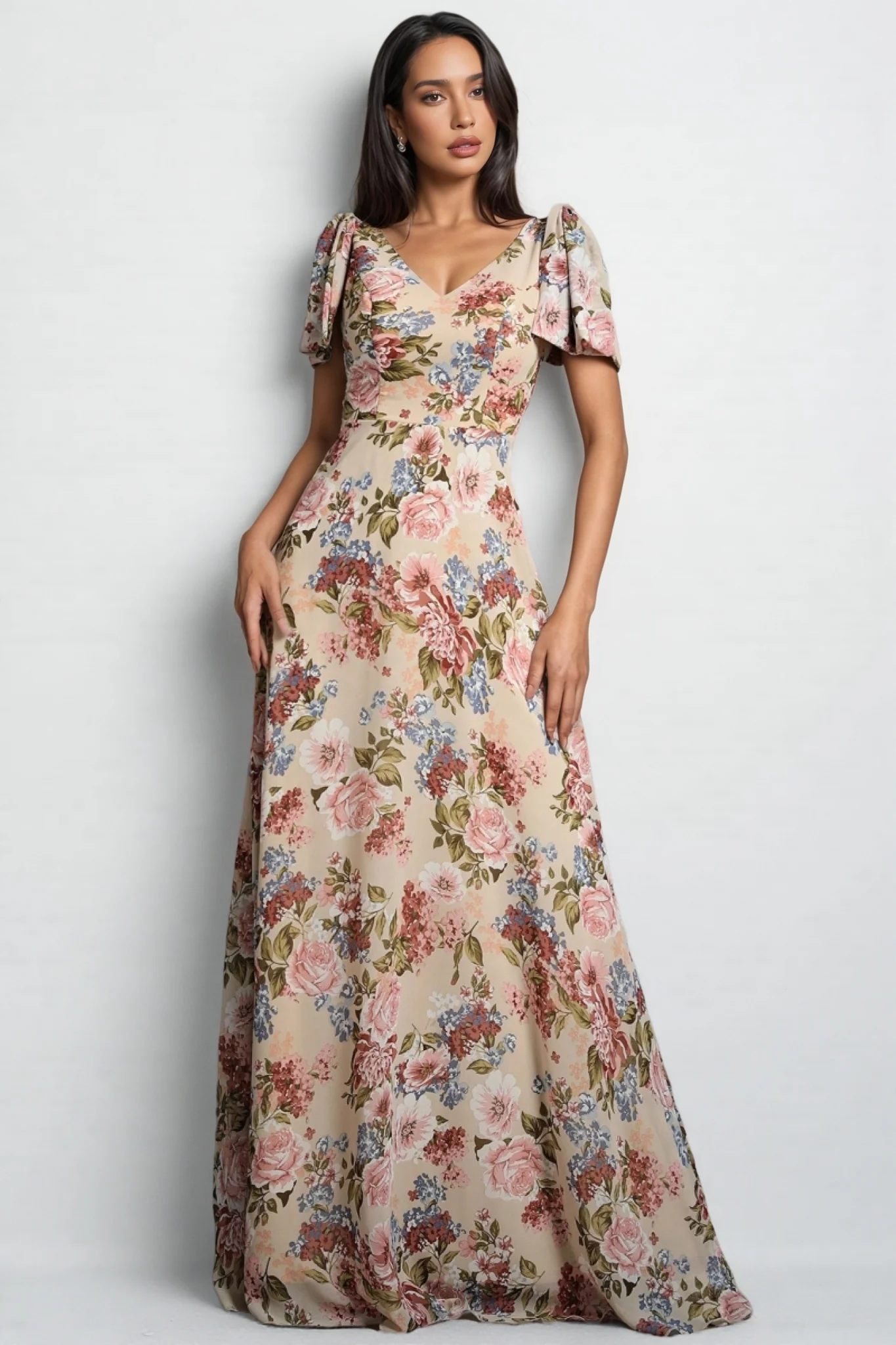 Rosia A-line Floral Maxi Dress