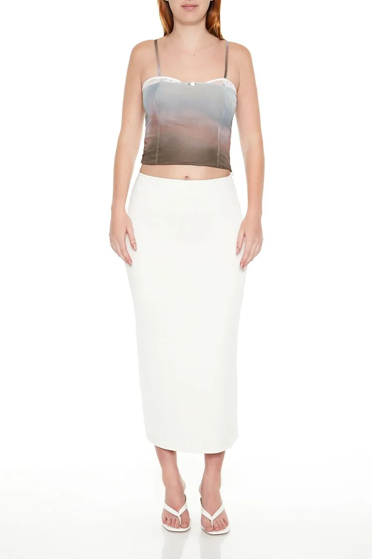 Gradient Rosette Cropped Cami