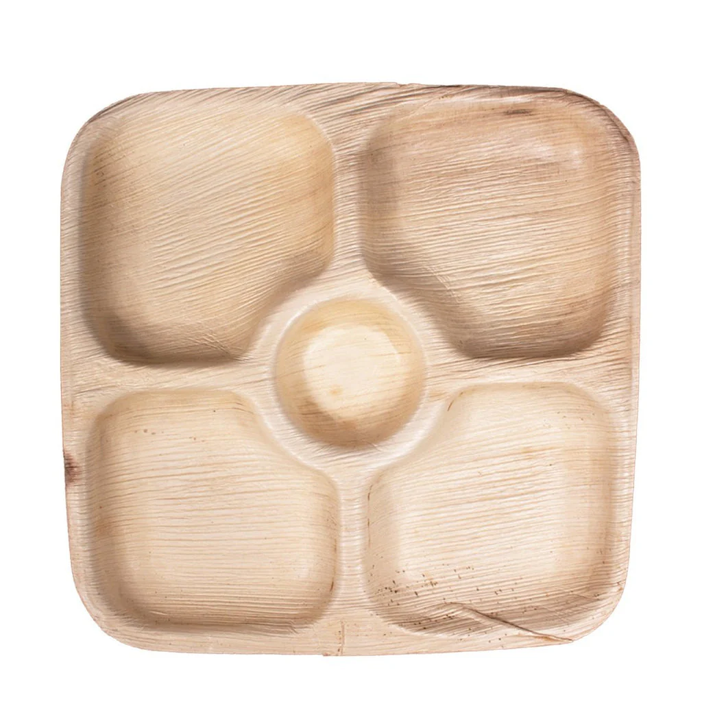 VerTerra Square 4 Compartment Plate 9