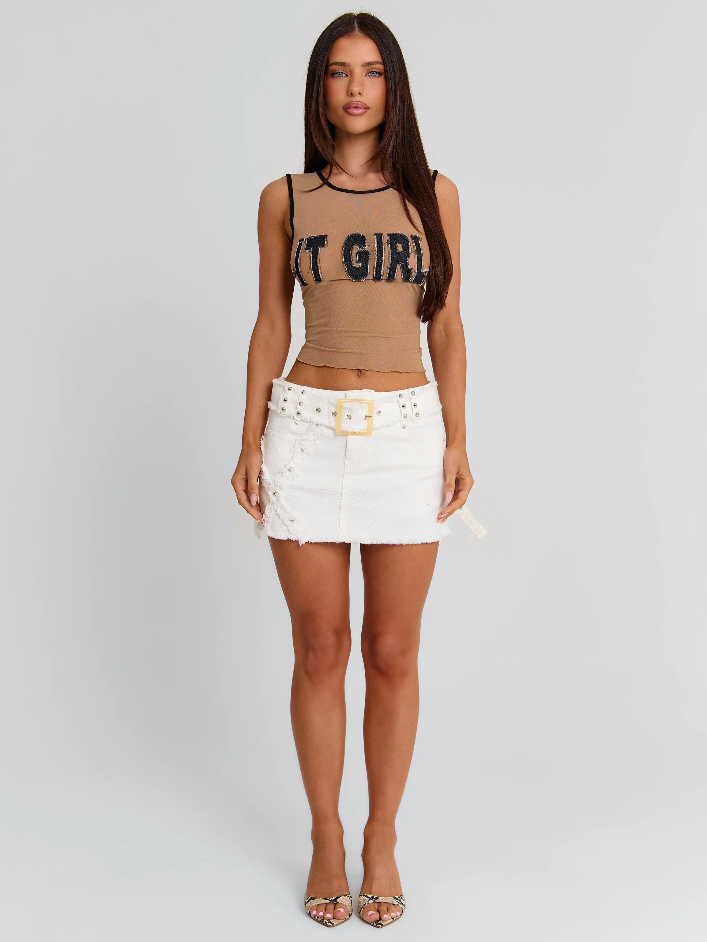 Novai Mini Skirt White