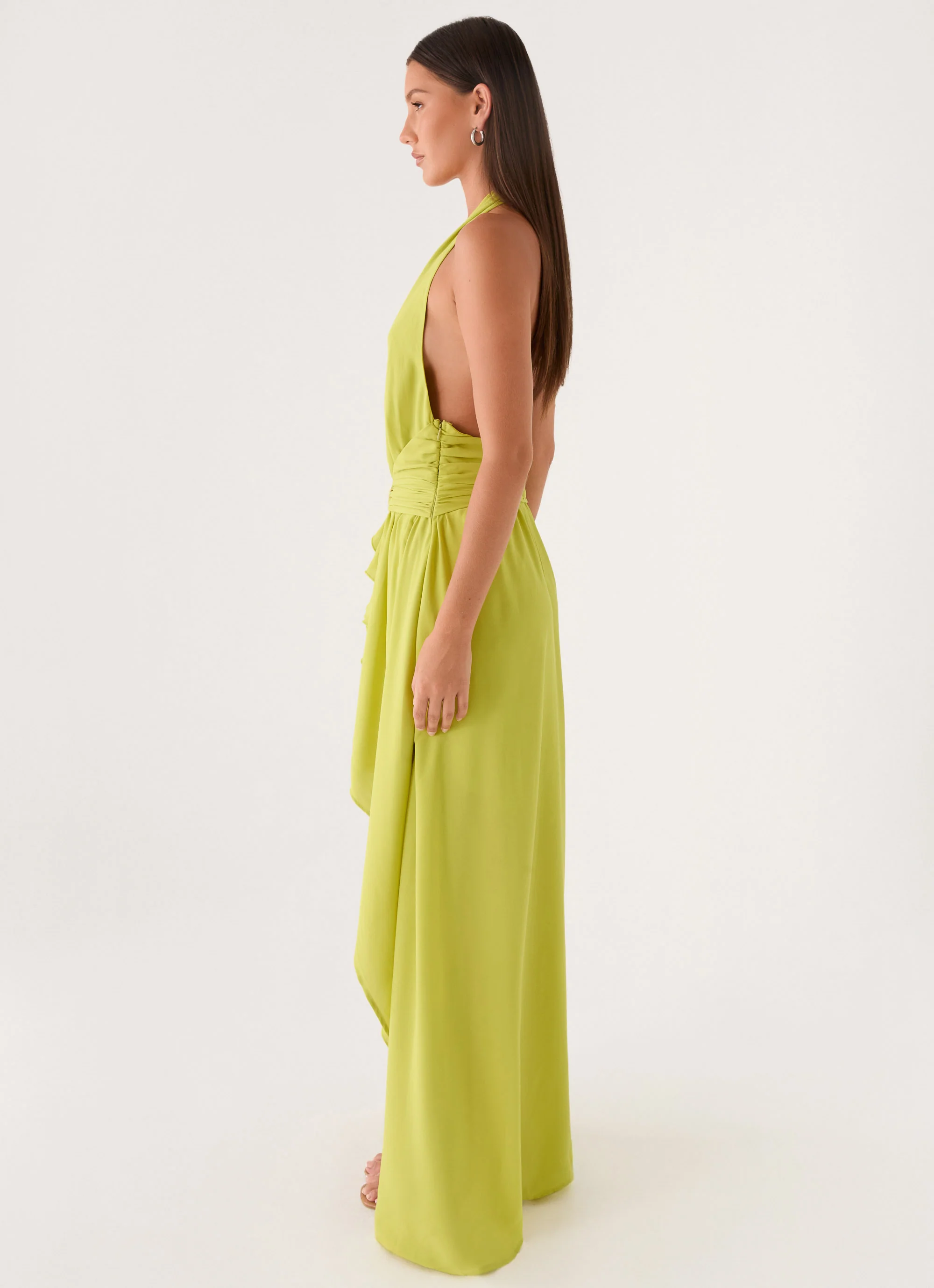 Sinead Halter Maxi Dress - Lime