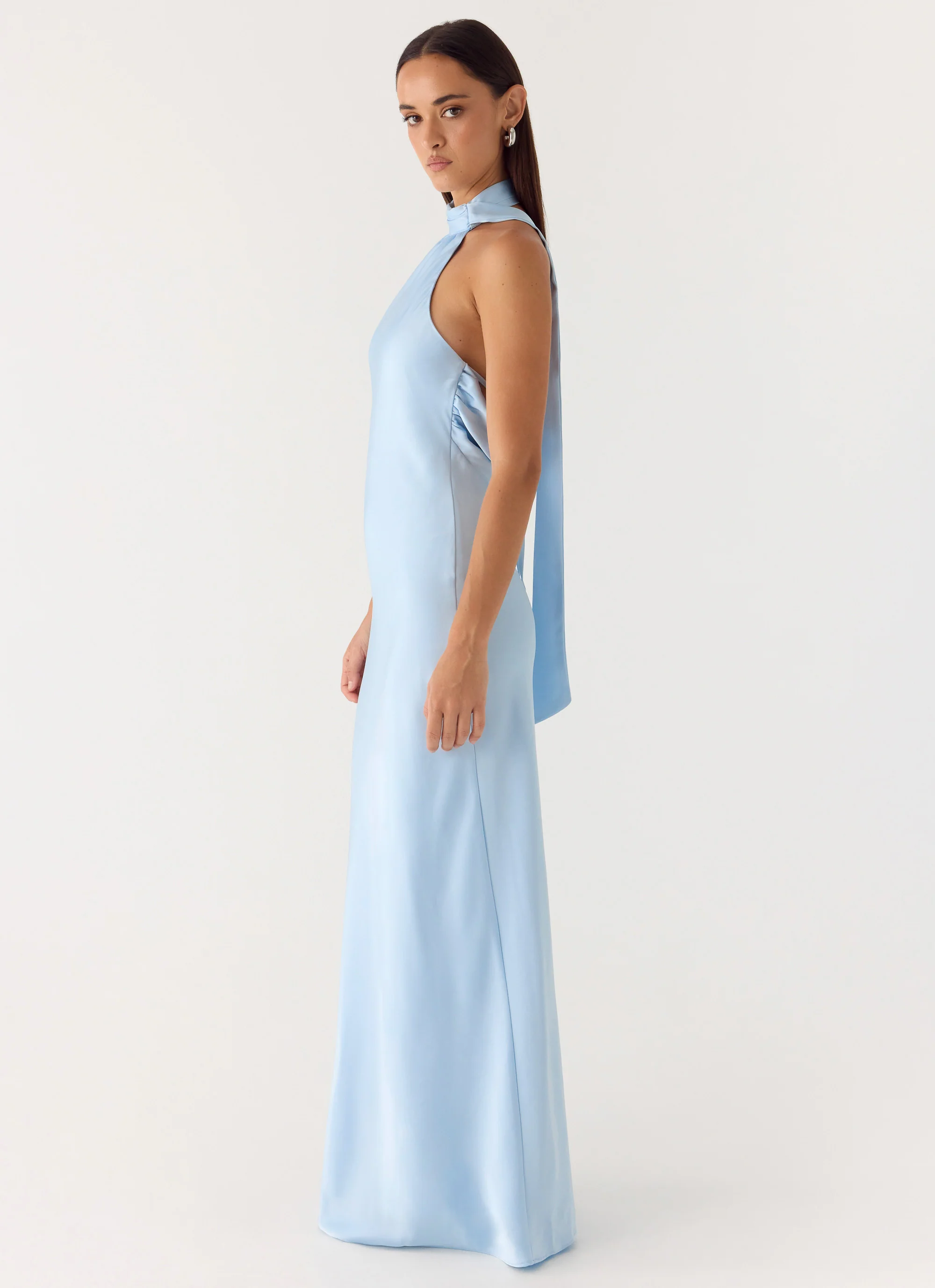 Keena Scarf Maxi Dress - Blue