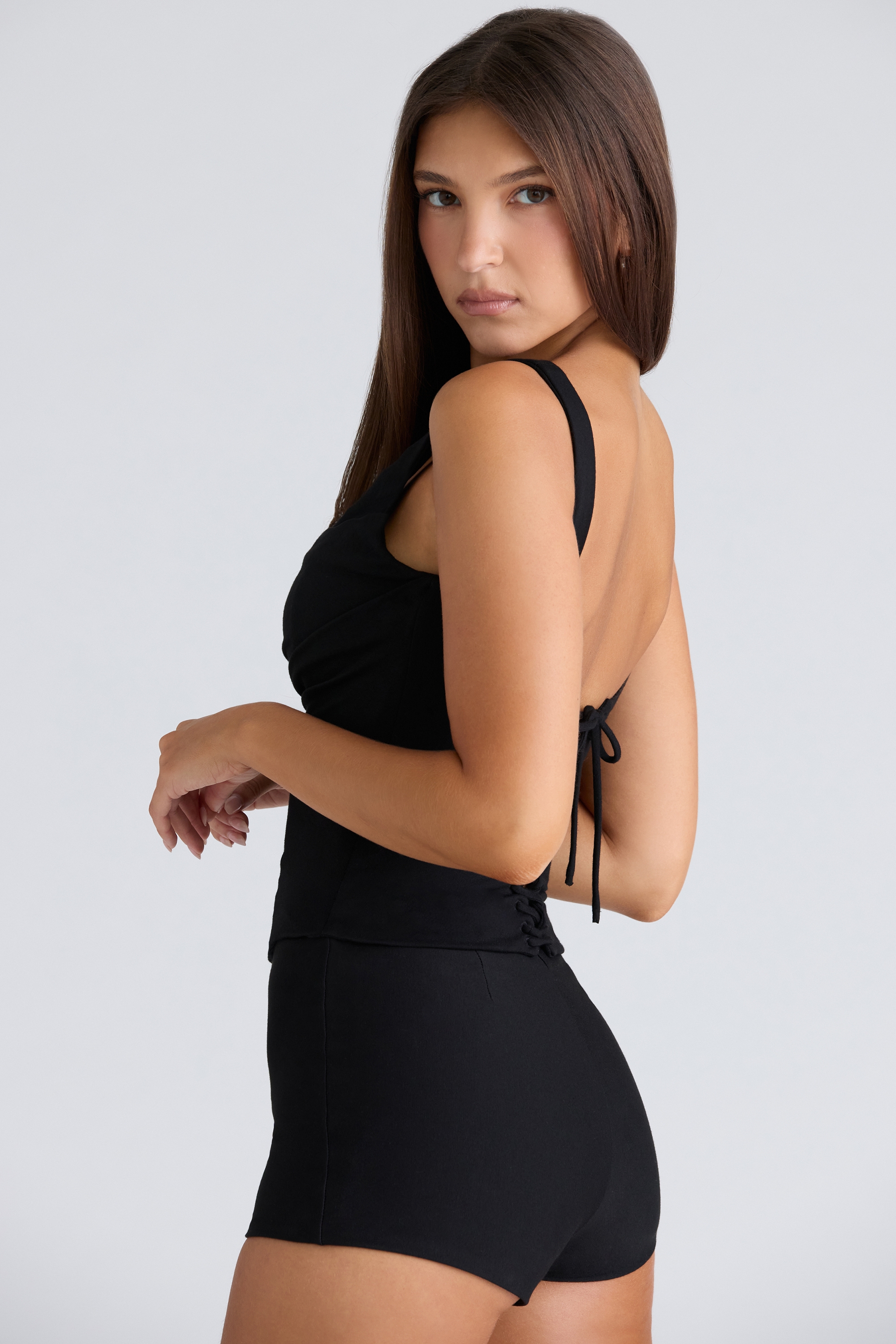 black corset top