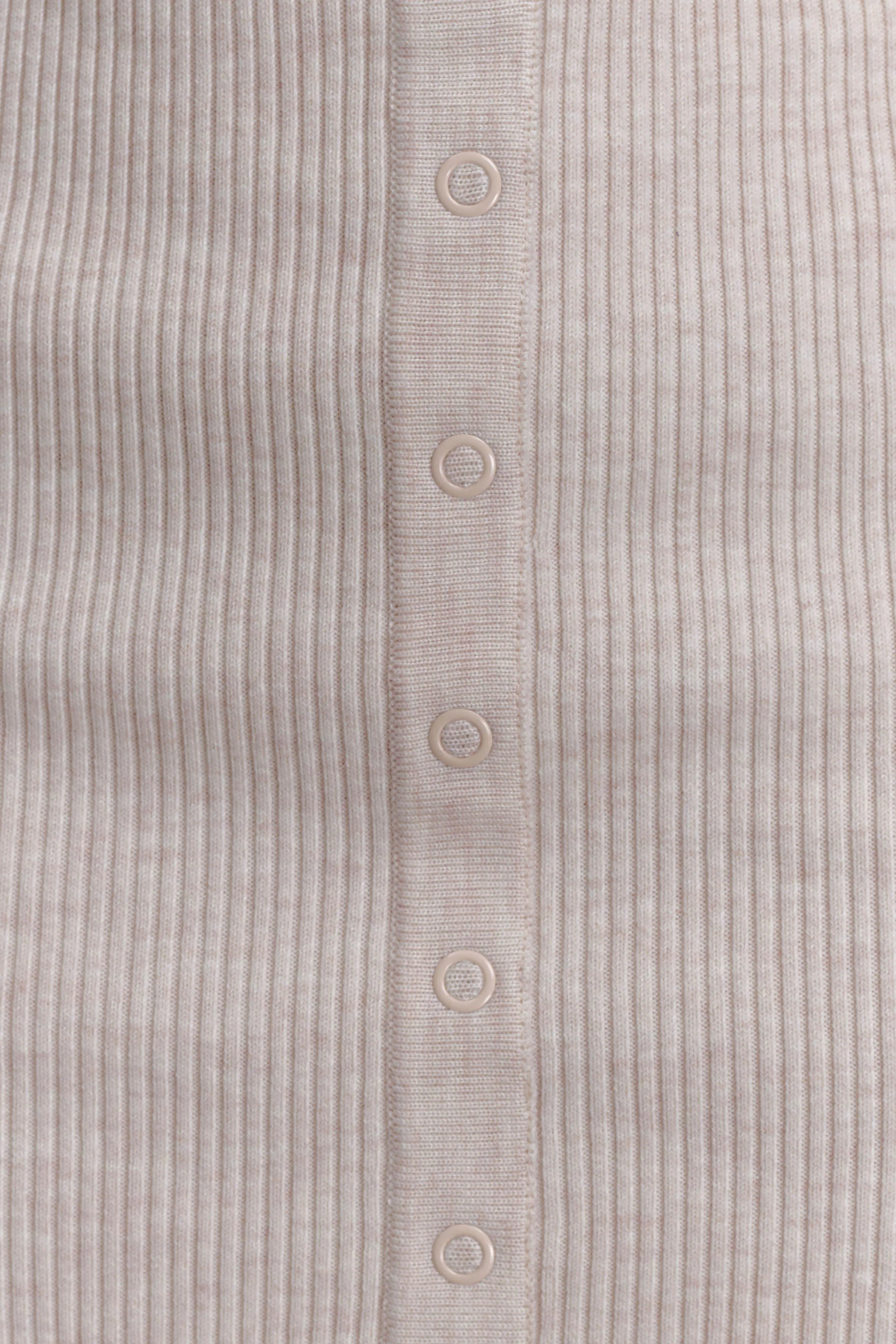 Xaden Wool Mix Knit Mini Dress - Oat Marle