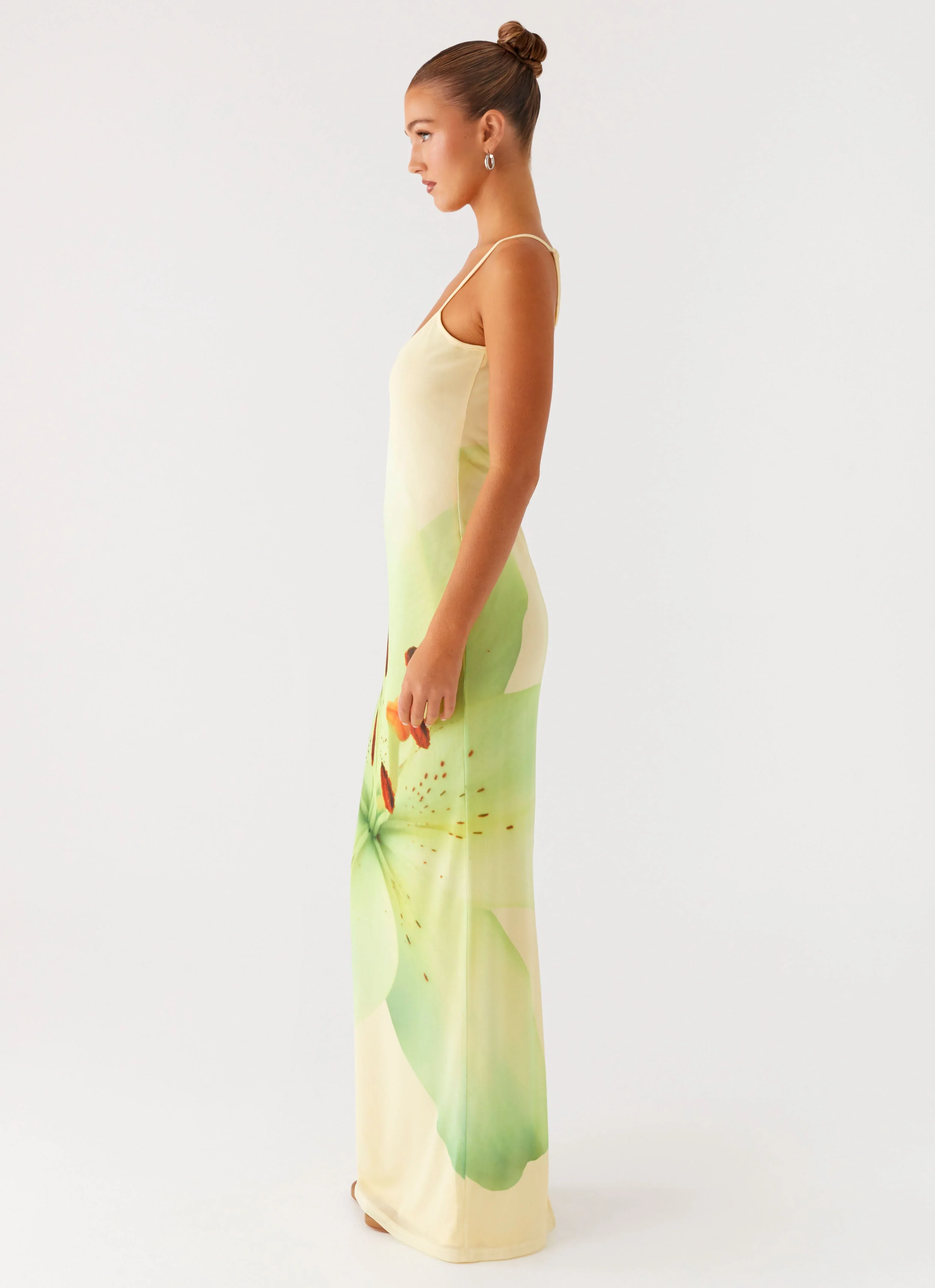 Bad News Mesh Maxi Dress - Yellow Lily