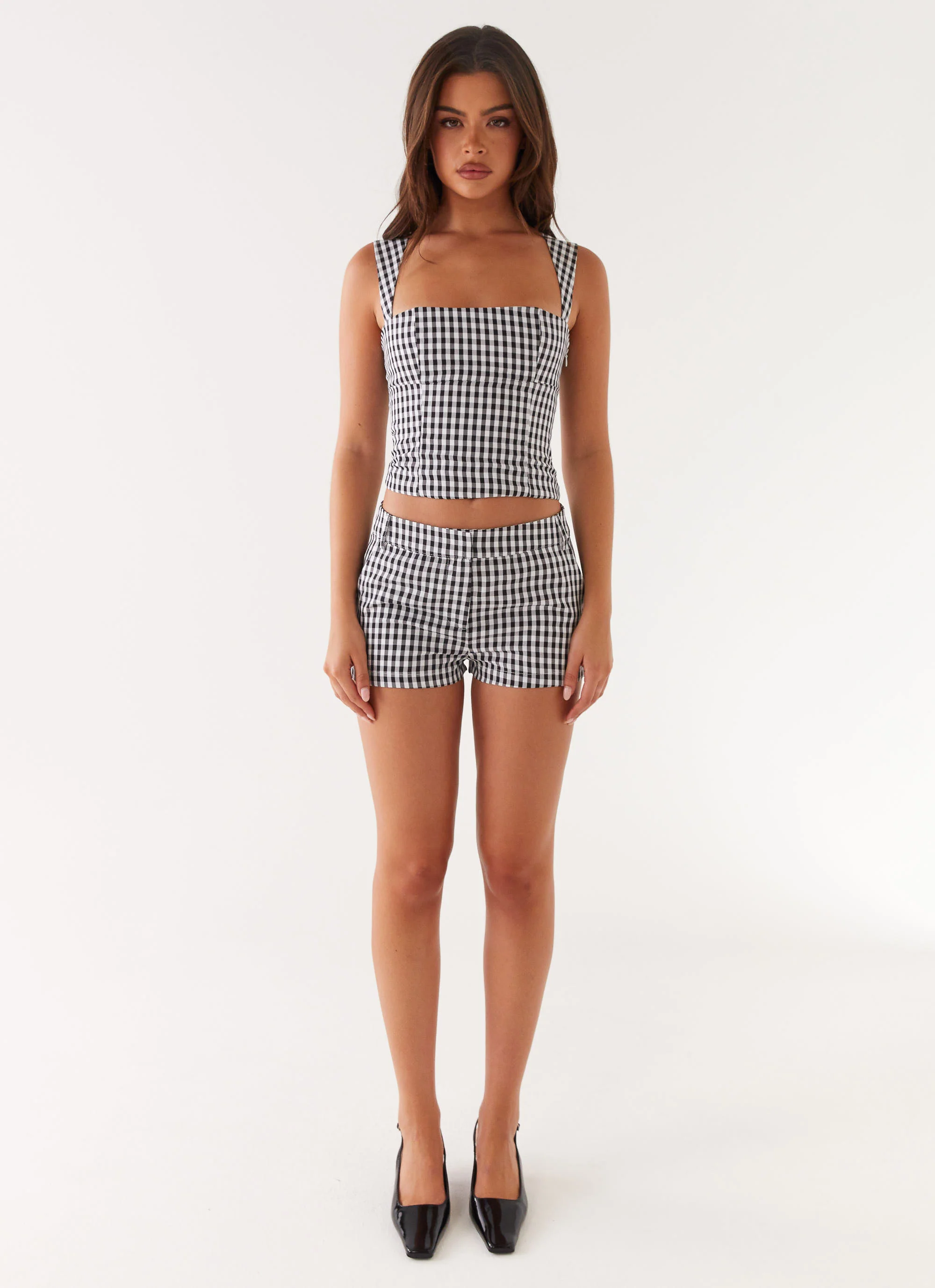 Clayton Top - Black Gingham