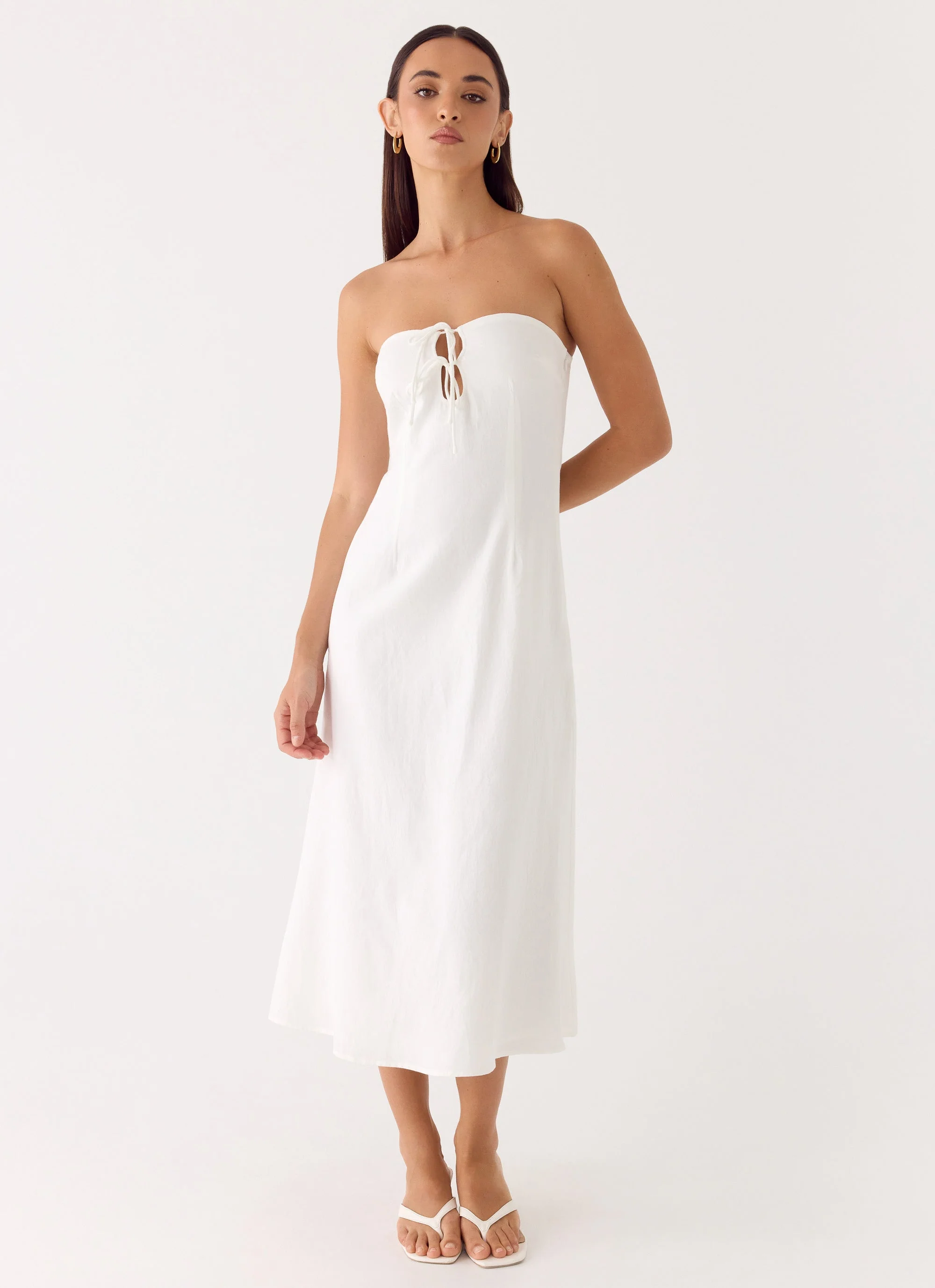 Sun Searching Midi Dress - White - luluinthesky