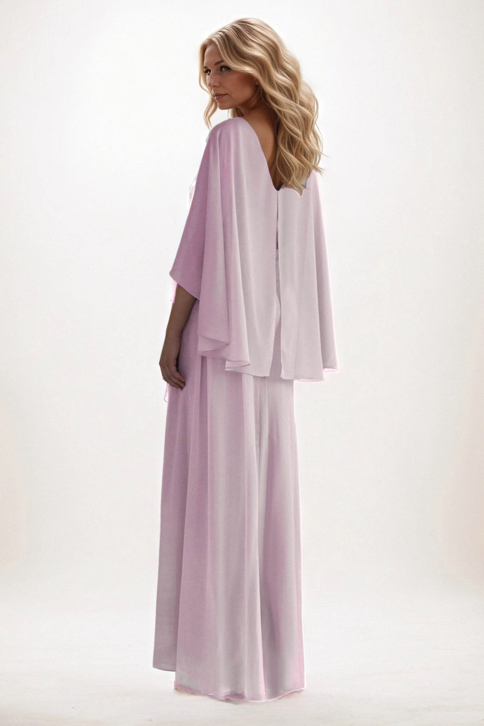 Sheath-Column Maxi Chiffon Mother of the Bride Dresses CM0389