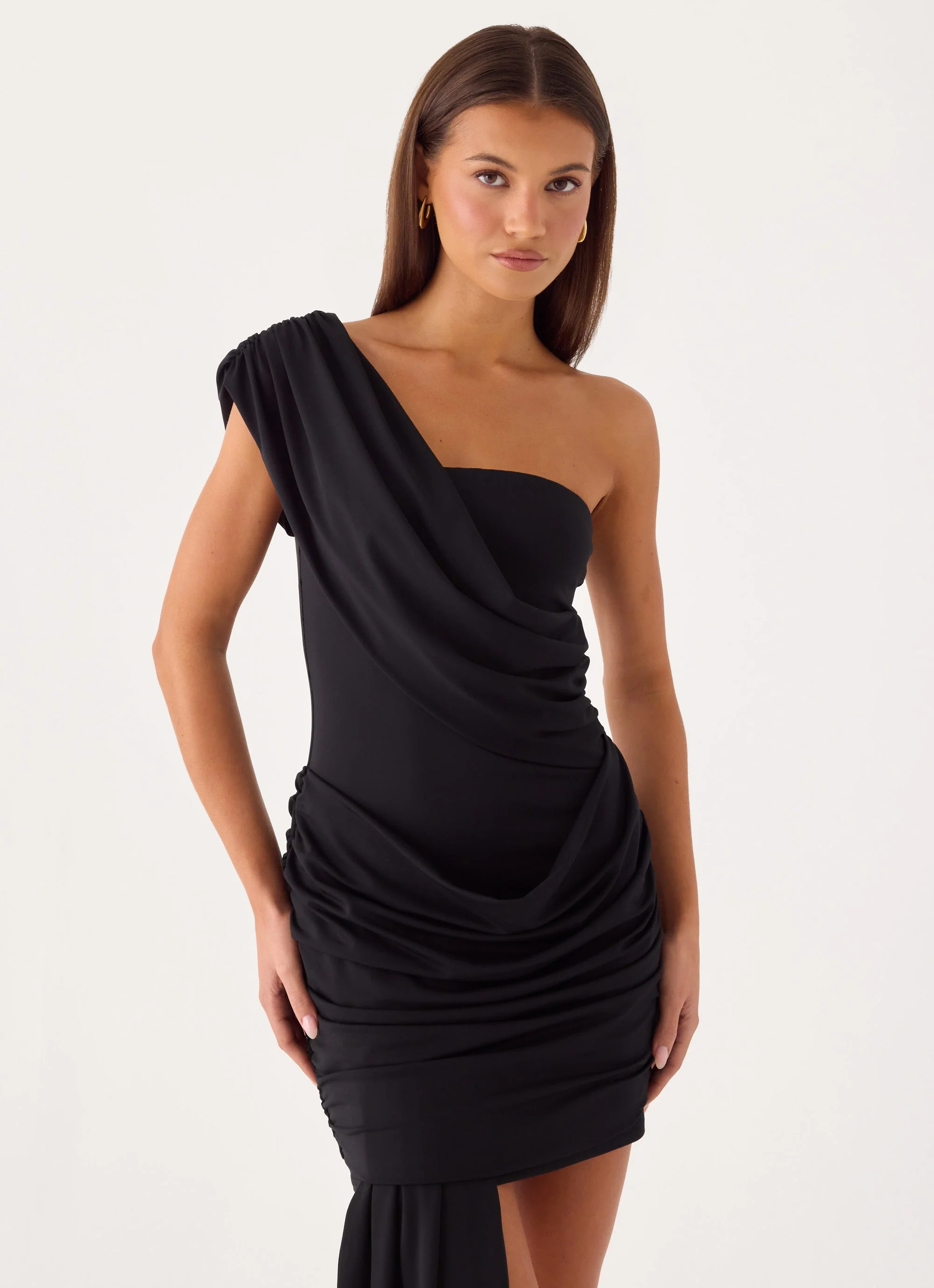 Alizee Mini Dress - Black - luluinthesky