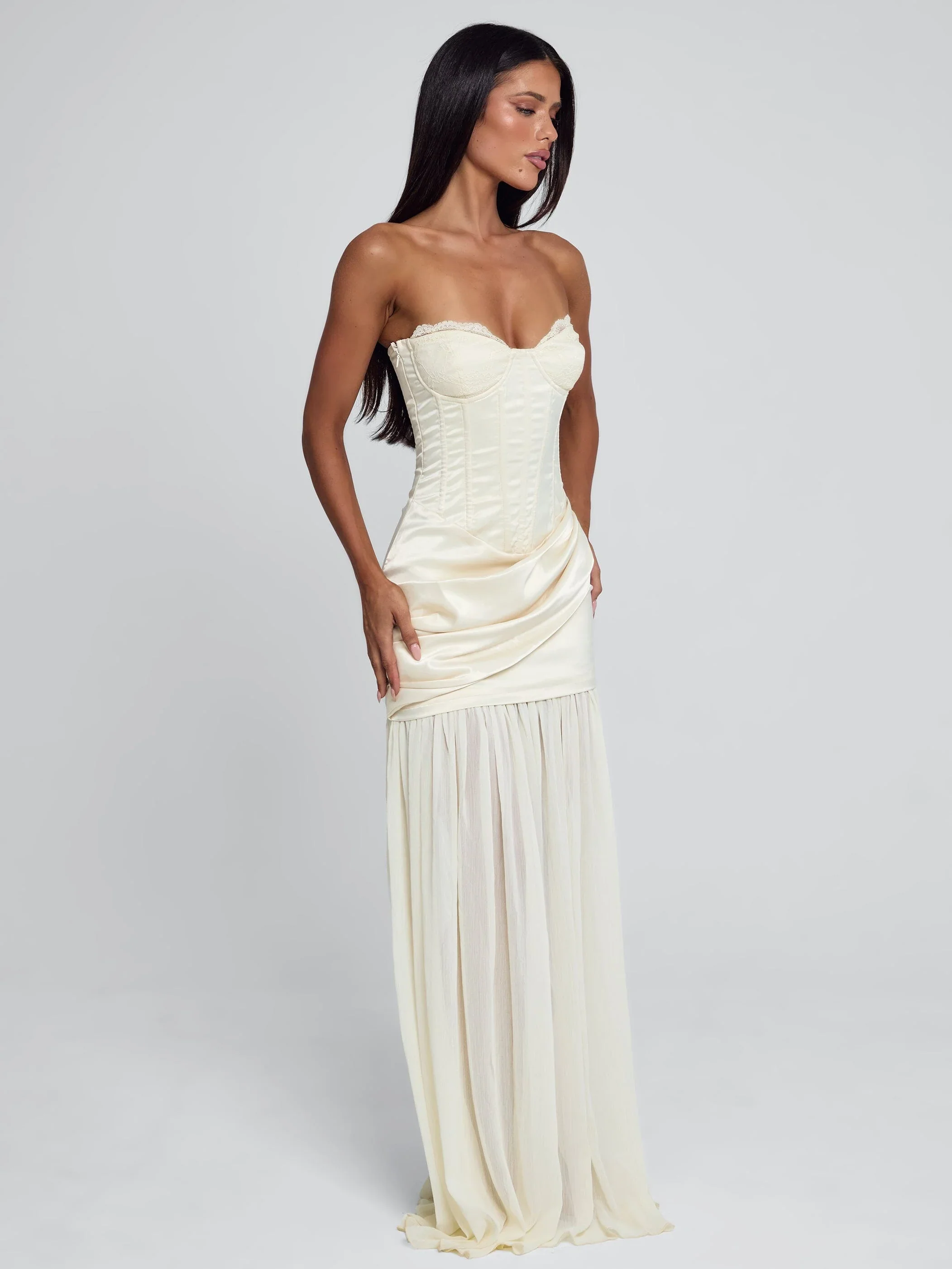 Ellapink ROWNA MAXI DRESS IVORY
