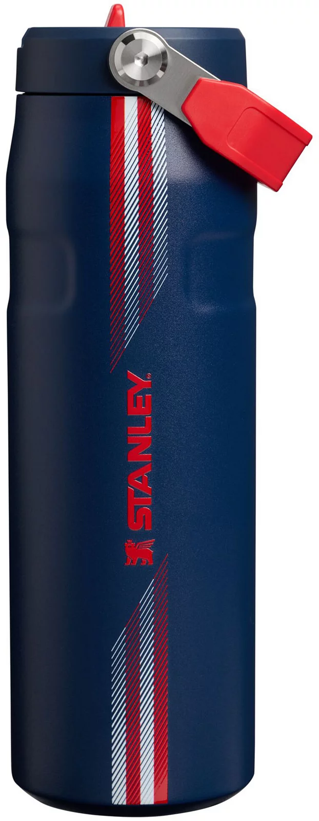 Stanley 24 oz. IceFlow Bottle with Flip Straw Lid - Team Navy Red