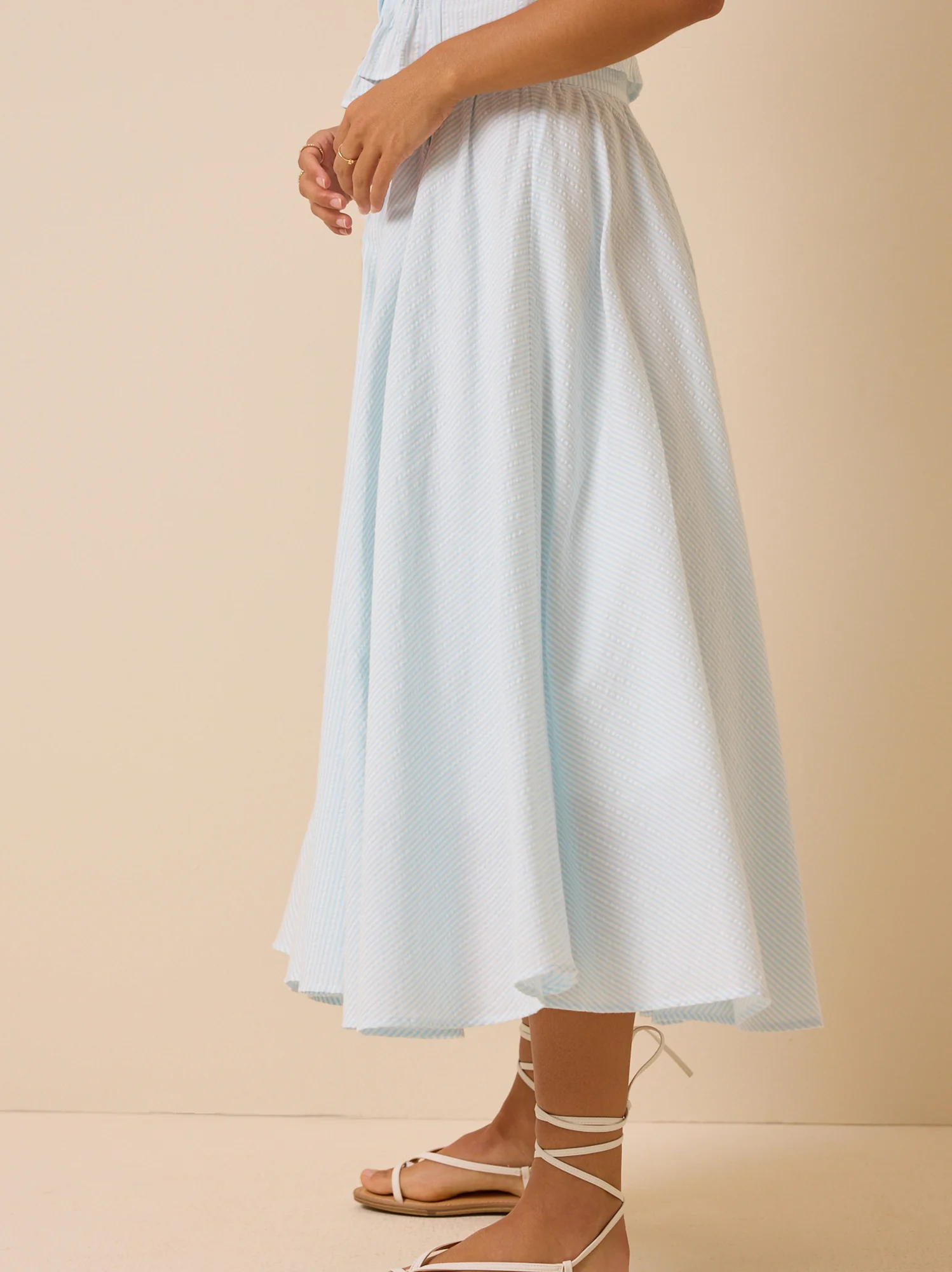 Matilda Stripe Midi Skirt - luluinthesky