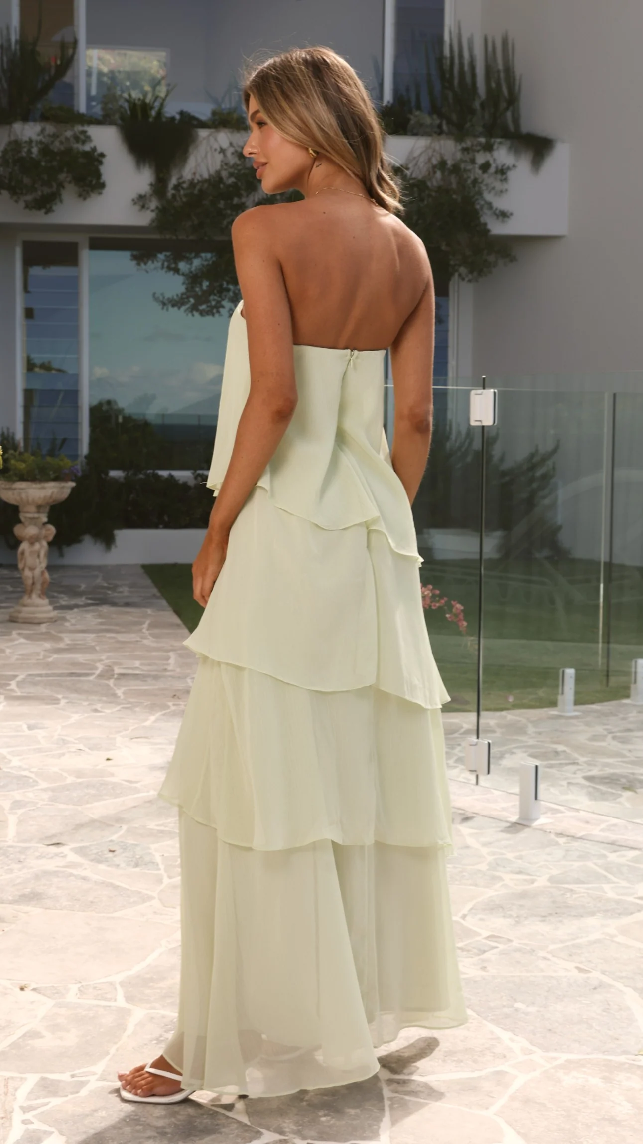 Daisie Strapless Maxi Dress - Sage