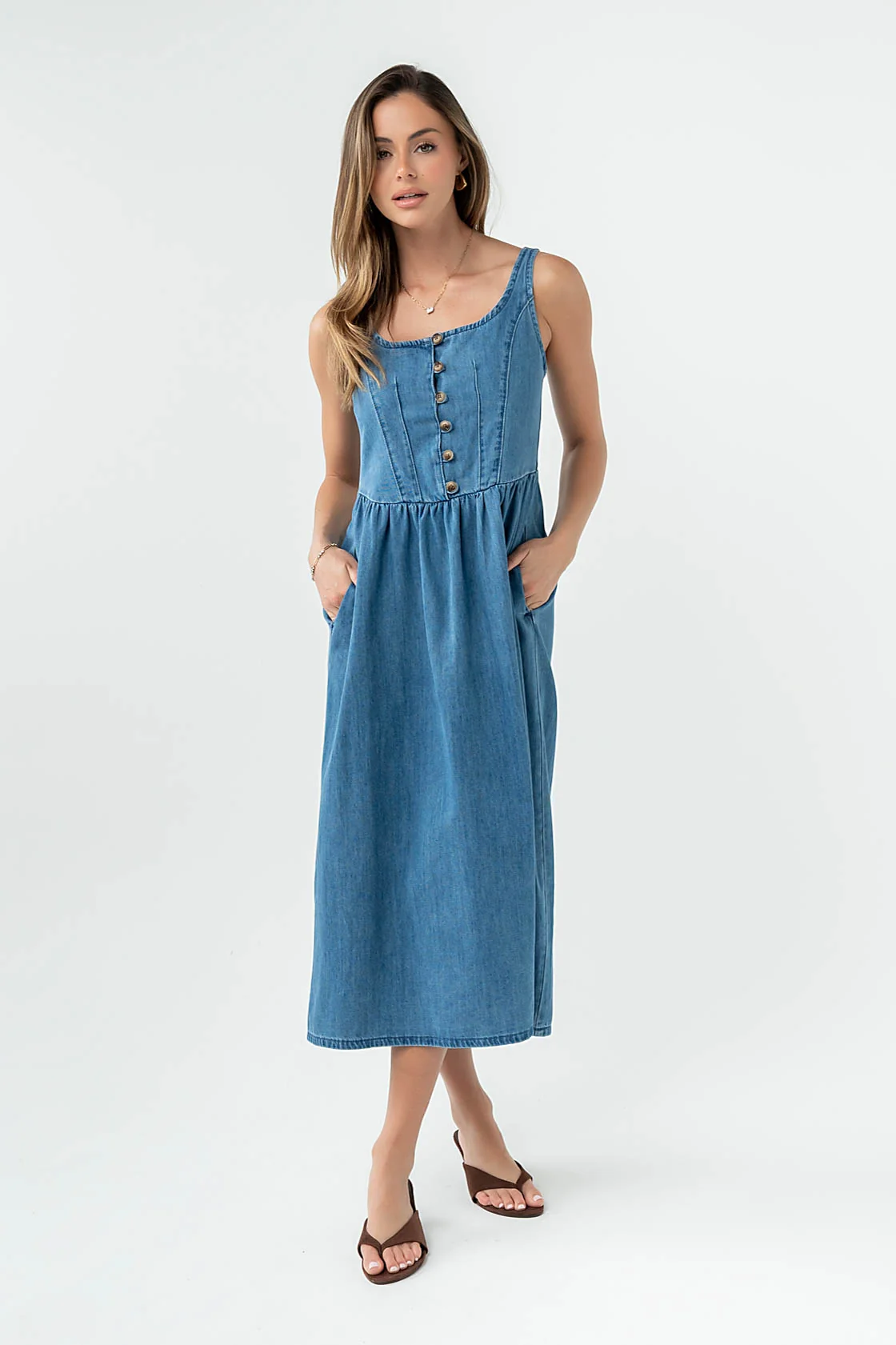 Jacklyn Denim Midi Dress