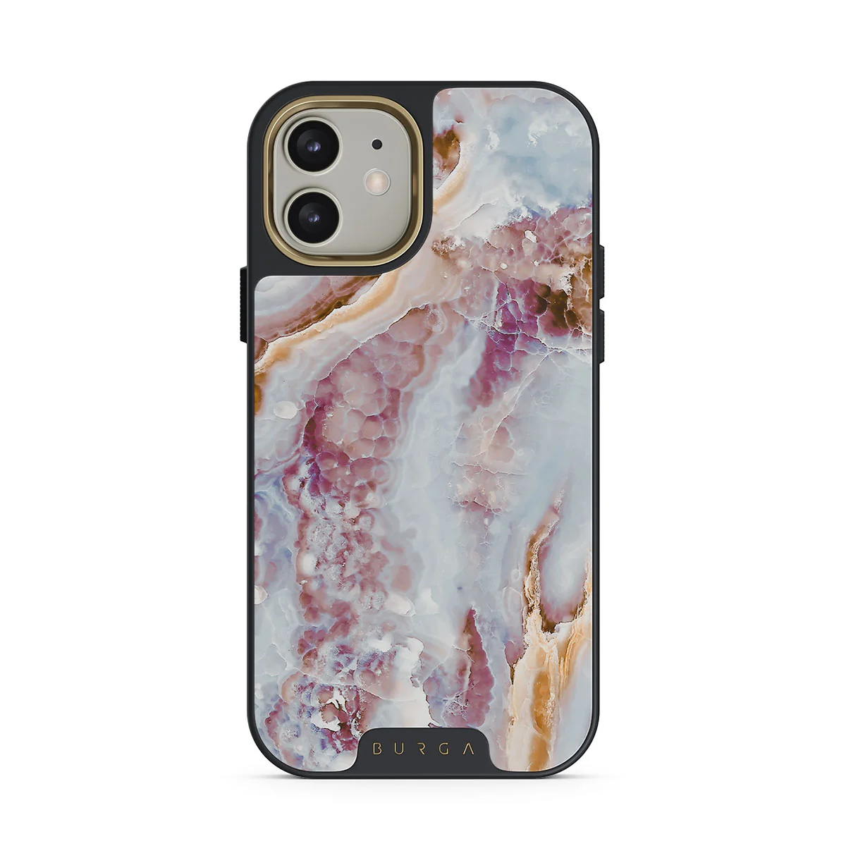 Frozen Leaves - Cute Marble iPhone 12 ケース