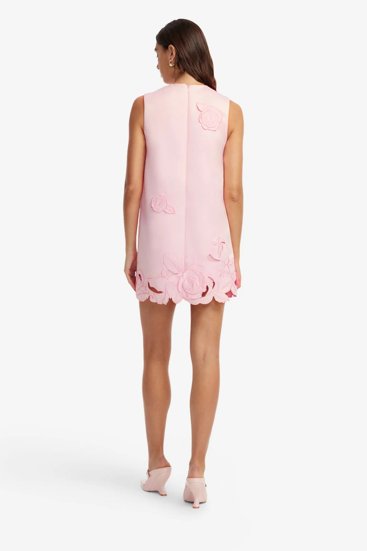Yvonne Appliqué Mini Dress - Blush Pink