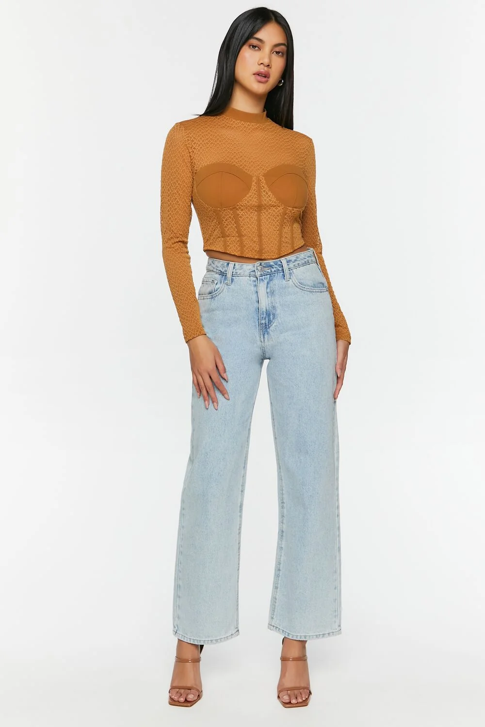 Netted Mesh Bustier Top