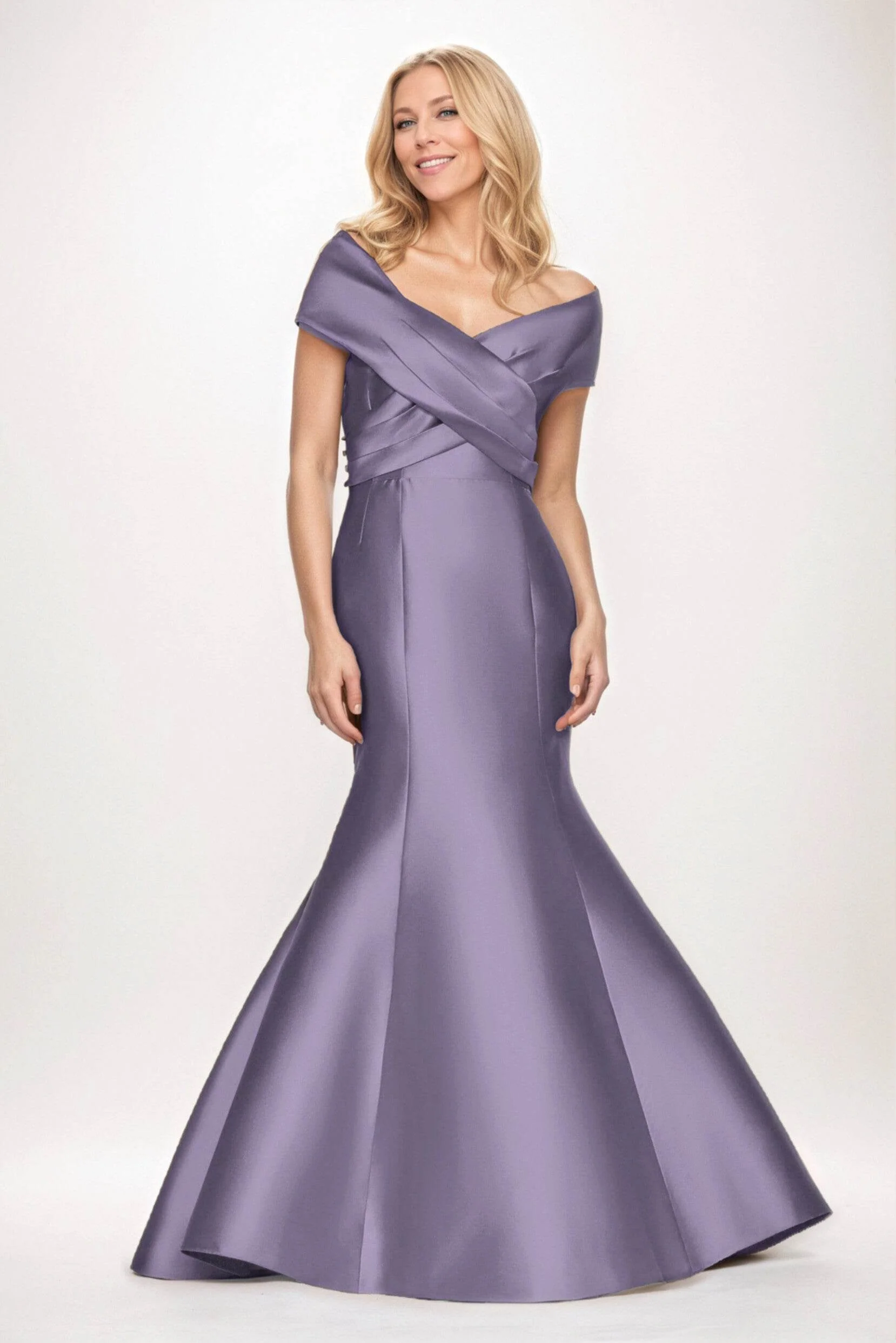 Trumpet-Mermaid Maxi Satin Mother of the Bride Dresses CM0407