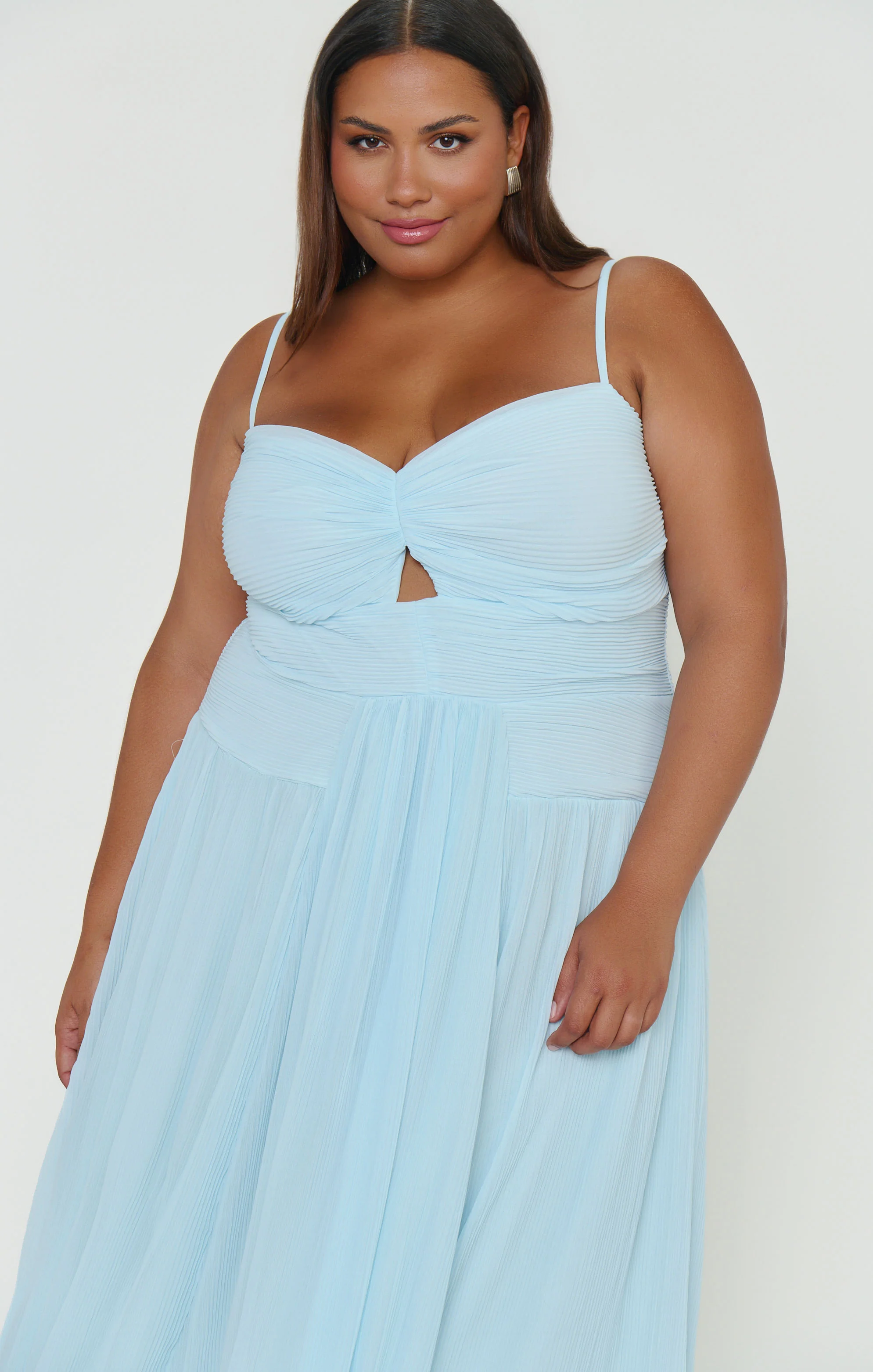 Camille Midi Dress ~ Ice Blue