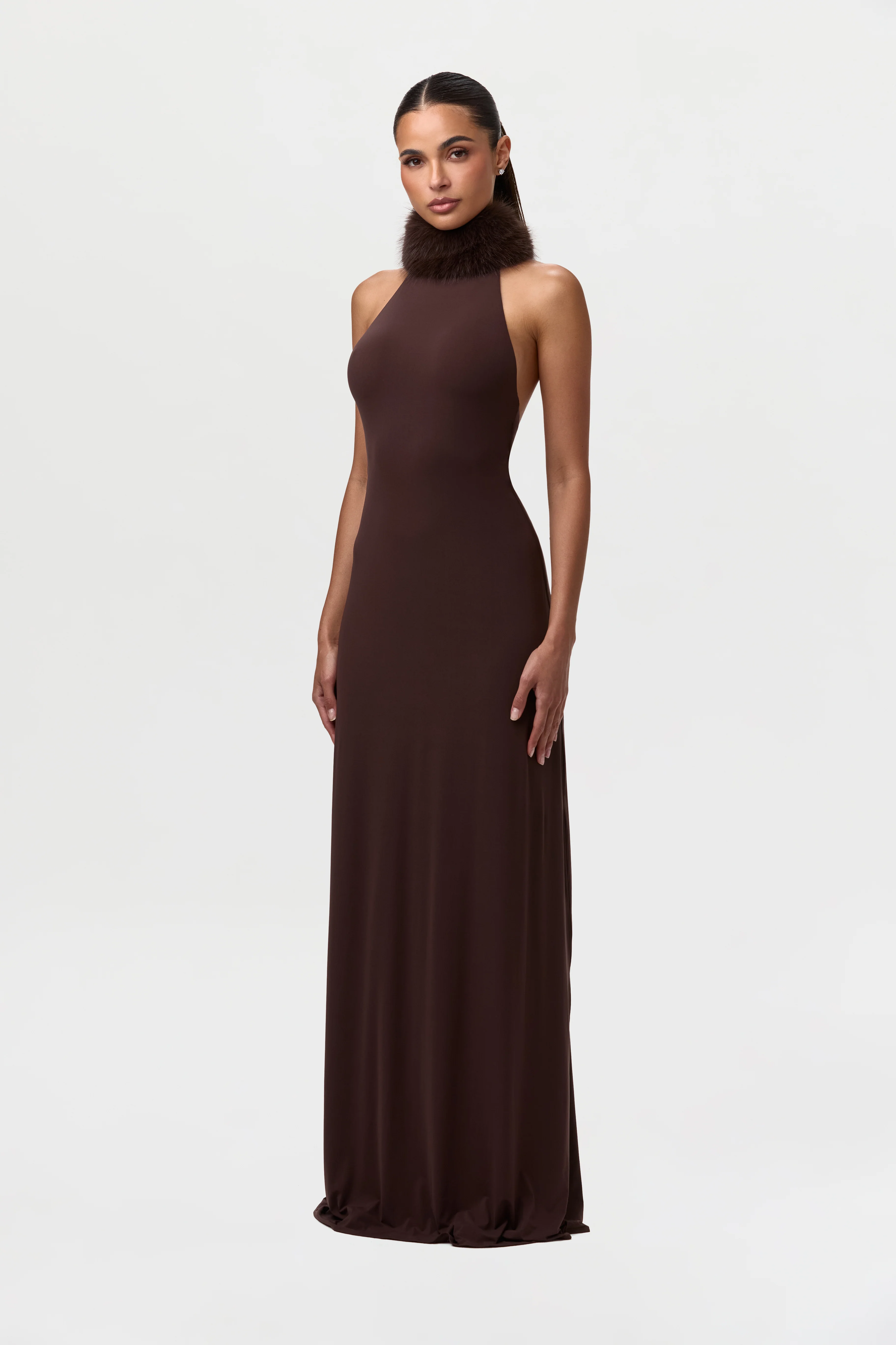 Naked Faux Fur Maxi Dress